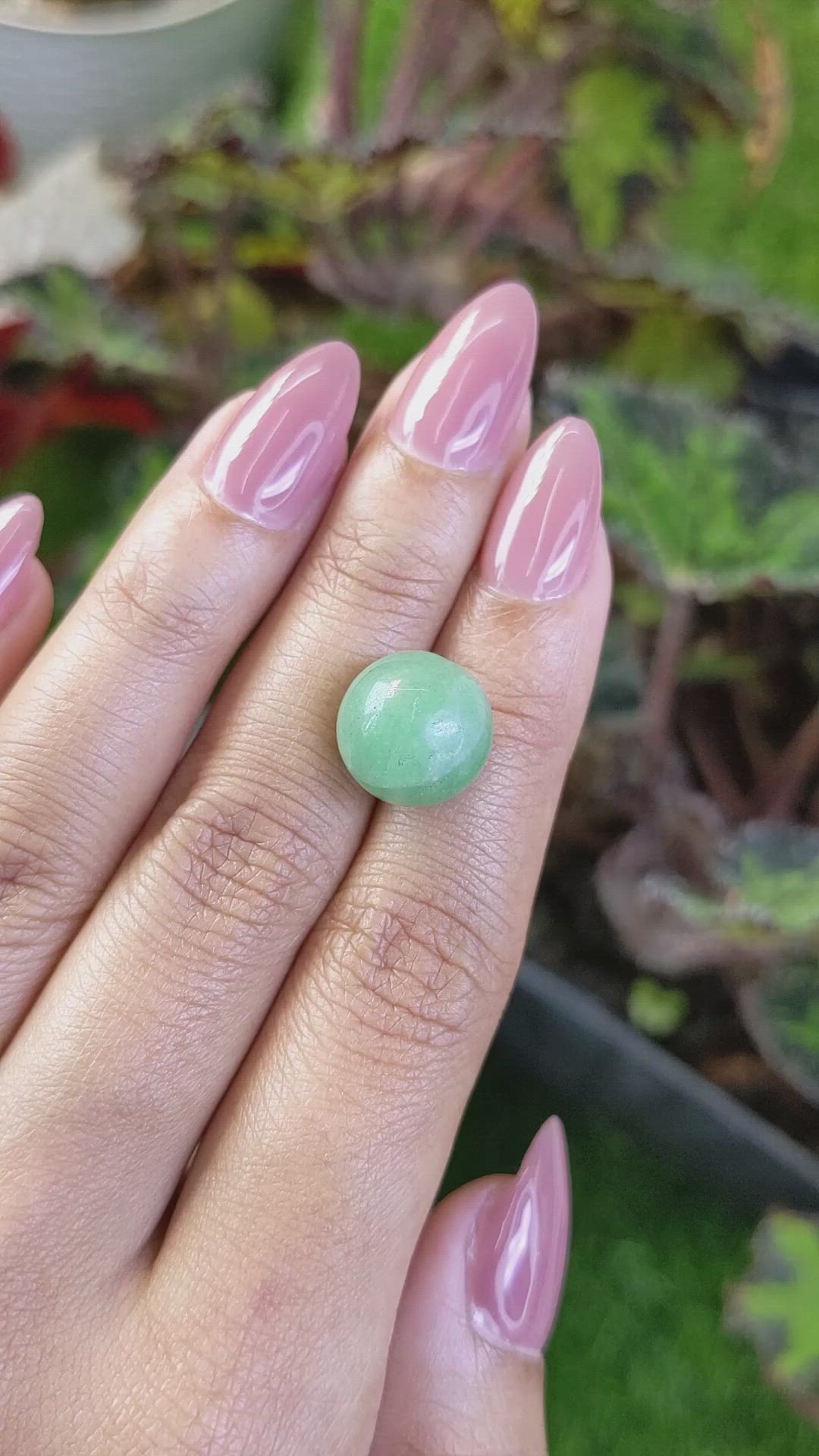 12.26 Ct. Green Jade from Burma (Myanmar) Size Video
