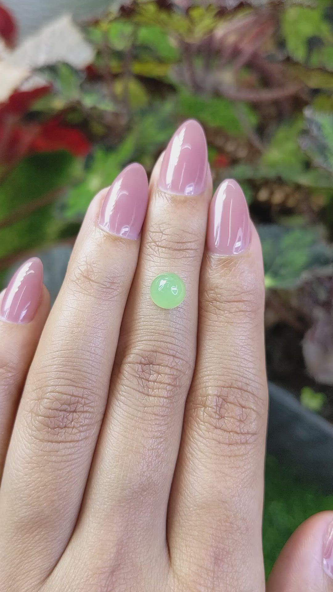 1.78 Ct. Green Cabochon Jade from Burma (Myanmar) Size Video