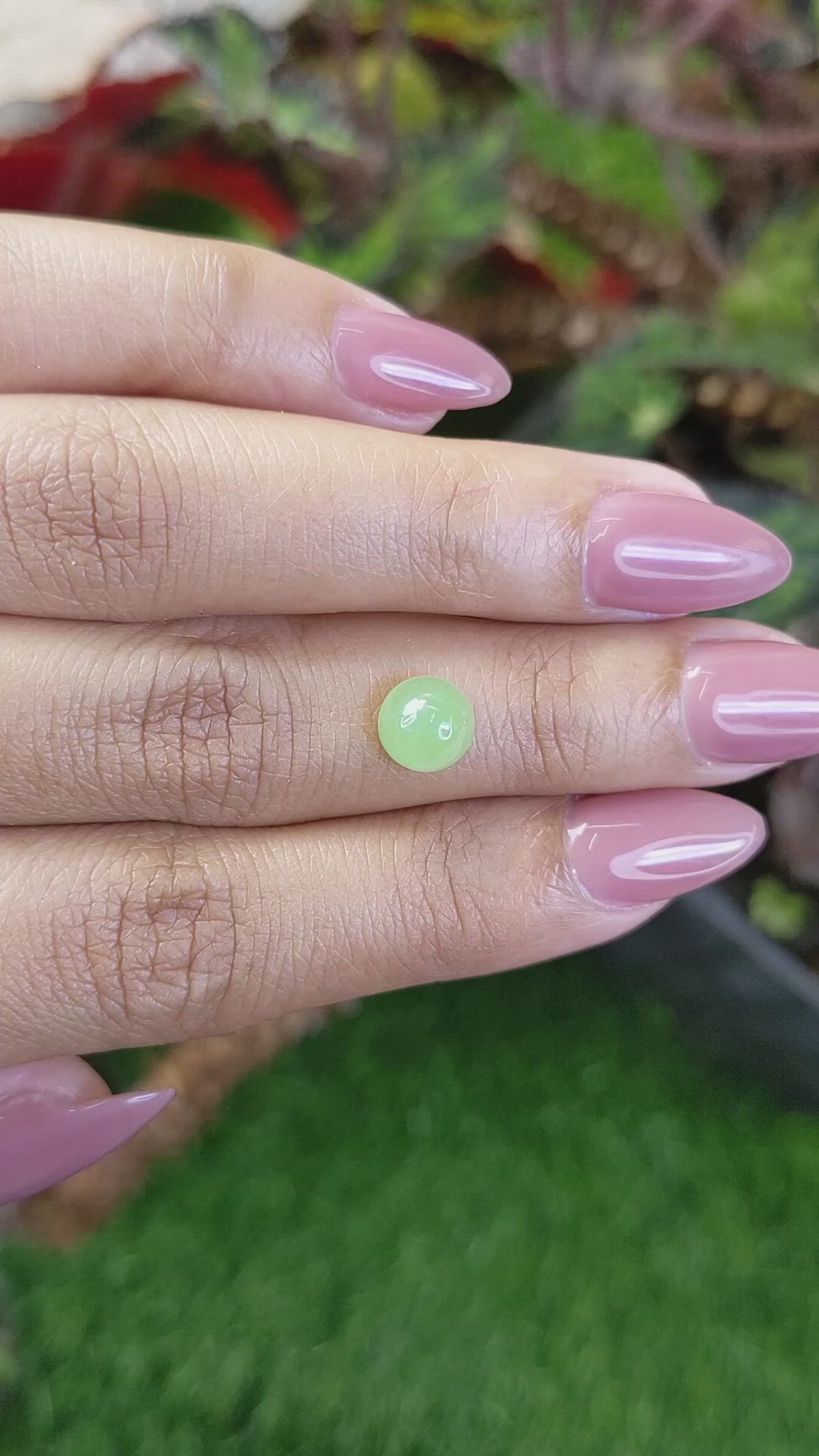 1.78 Ct. Green Cabochon Jade from Burma (Myanmar) Size Video