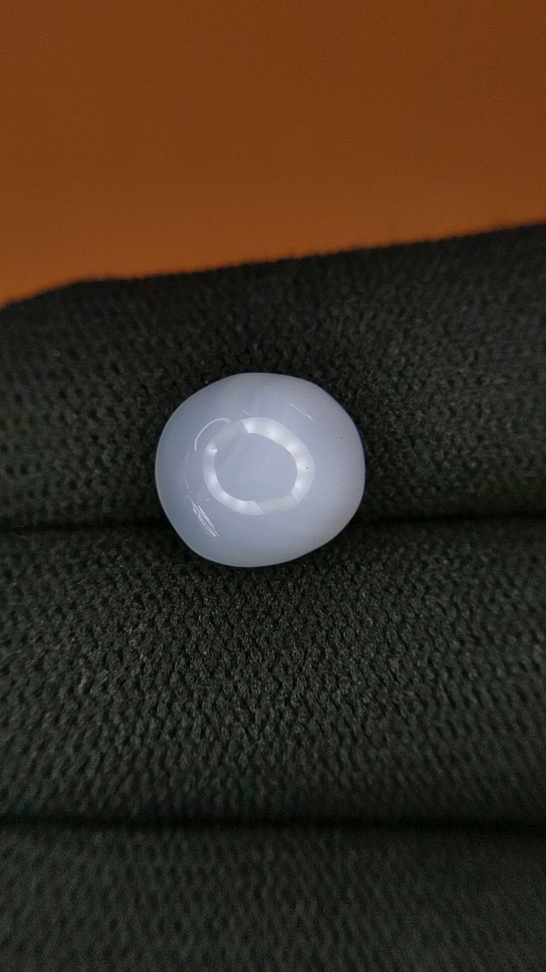 4.91 Ct. White Cabochon Adularescence Moonstone from Ceylon (Sri Lanka) Size Video