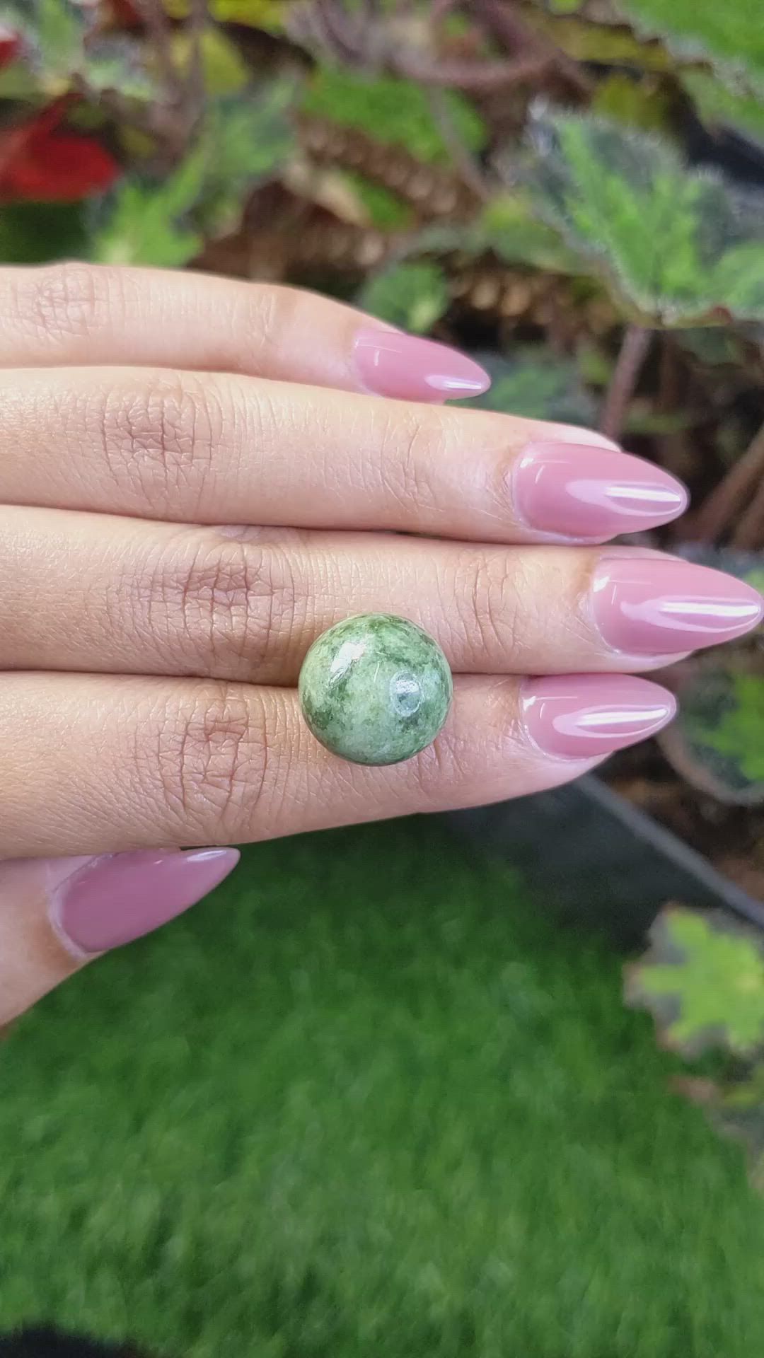 23.64 Ct. Green Jade from Burma (Myanmar) Size Video