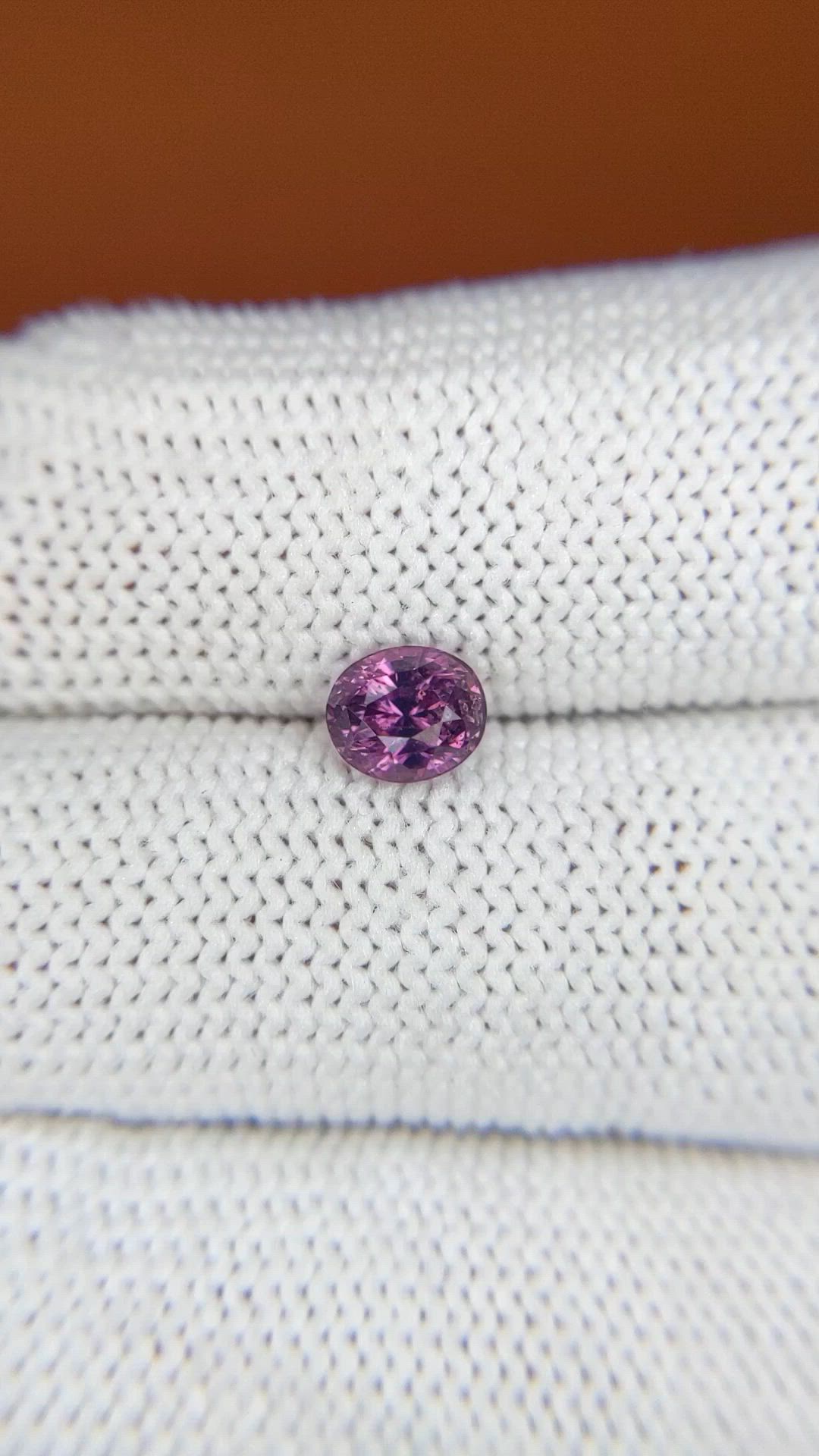 0.89 Ct. Pinkish Purple Spinel from Ceylon (Sri Lanka) Size Video