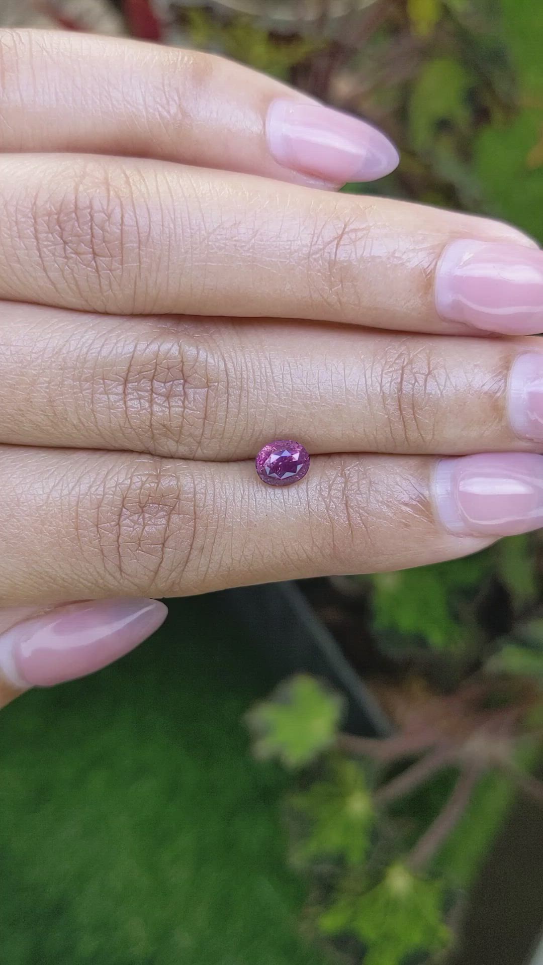 0.89 Ct. Pinkish Purple Spinel from Ceylon (Sri Lanka) Size Video