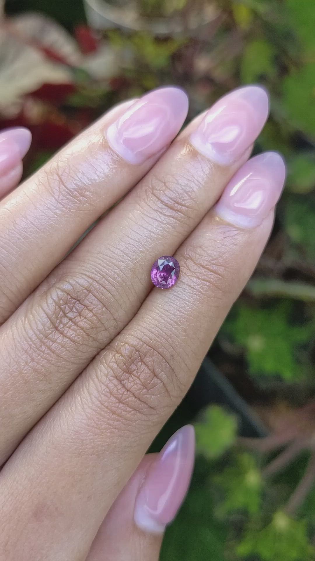 0.89 Ct. Pinkish Purple Spinel from Ceylon (Sri Lanka) Size Video