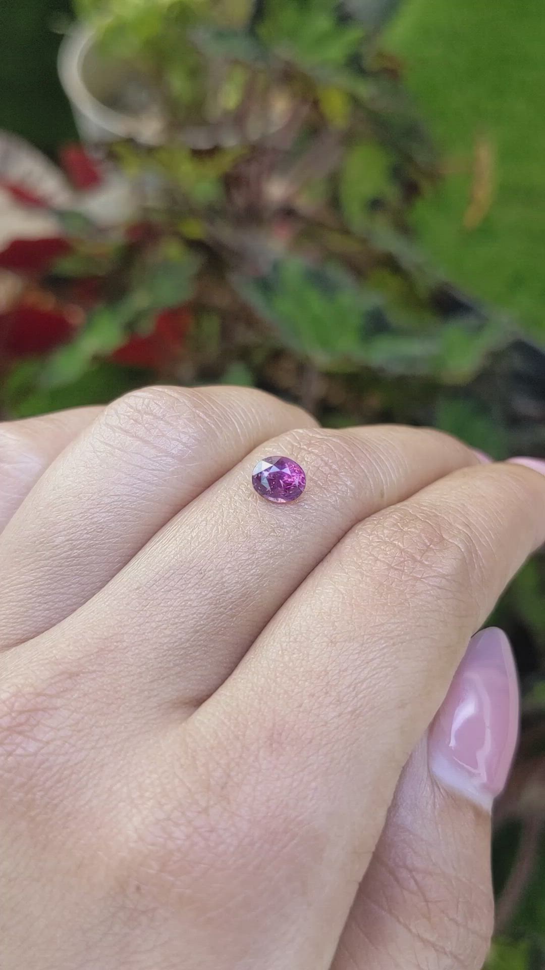 0.89 Ct. Pinkish Purple Spinel from Ceylon (Sri Lanka) Size Video