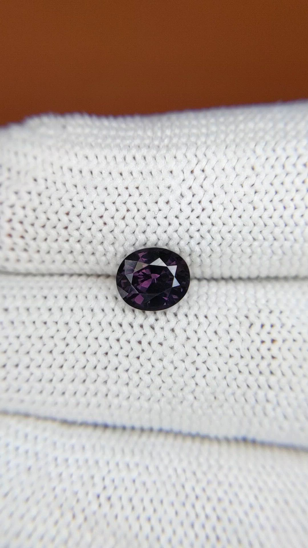 1.30 Ct. Pinkish Purple Spinel from Ceylon (Sri Lanka) Size Video