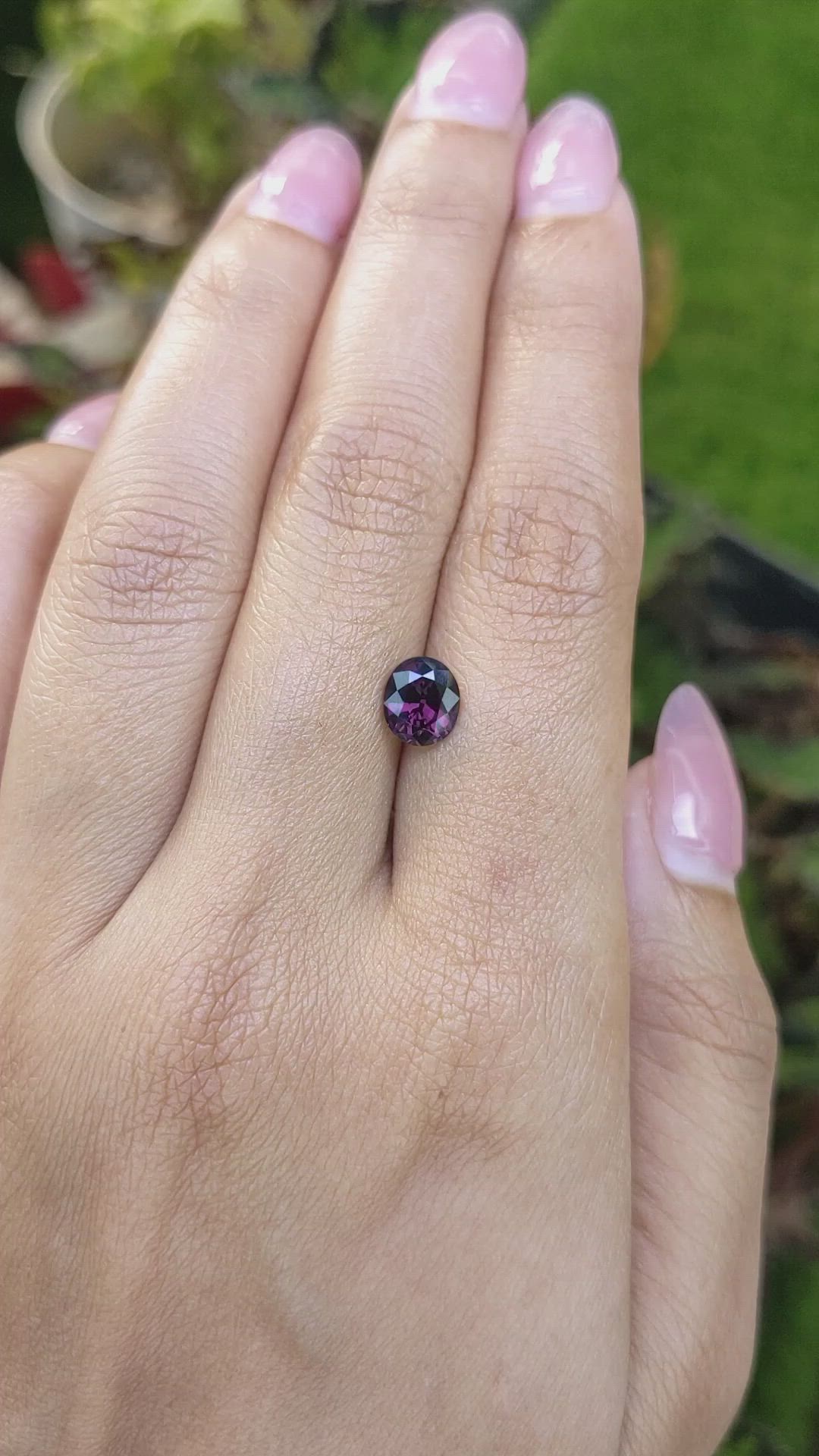 1.30 Ct. Pinkish Purple Spinel from Ceylon (Sri Lanka) Size Video