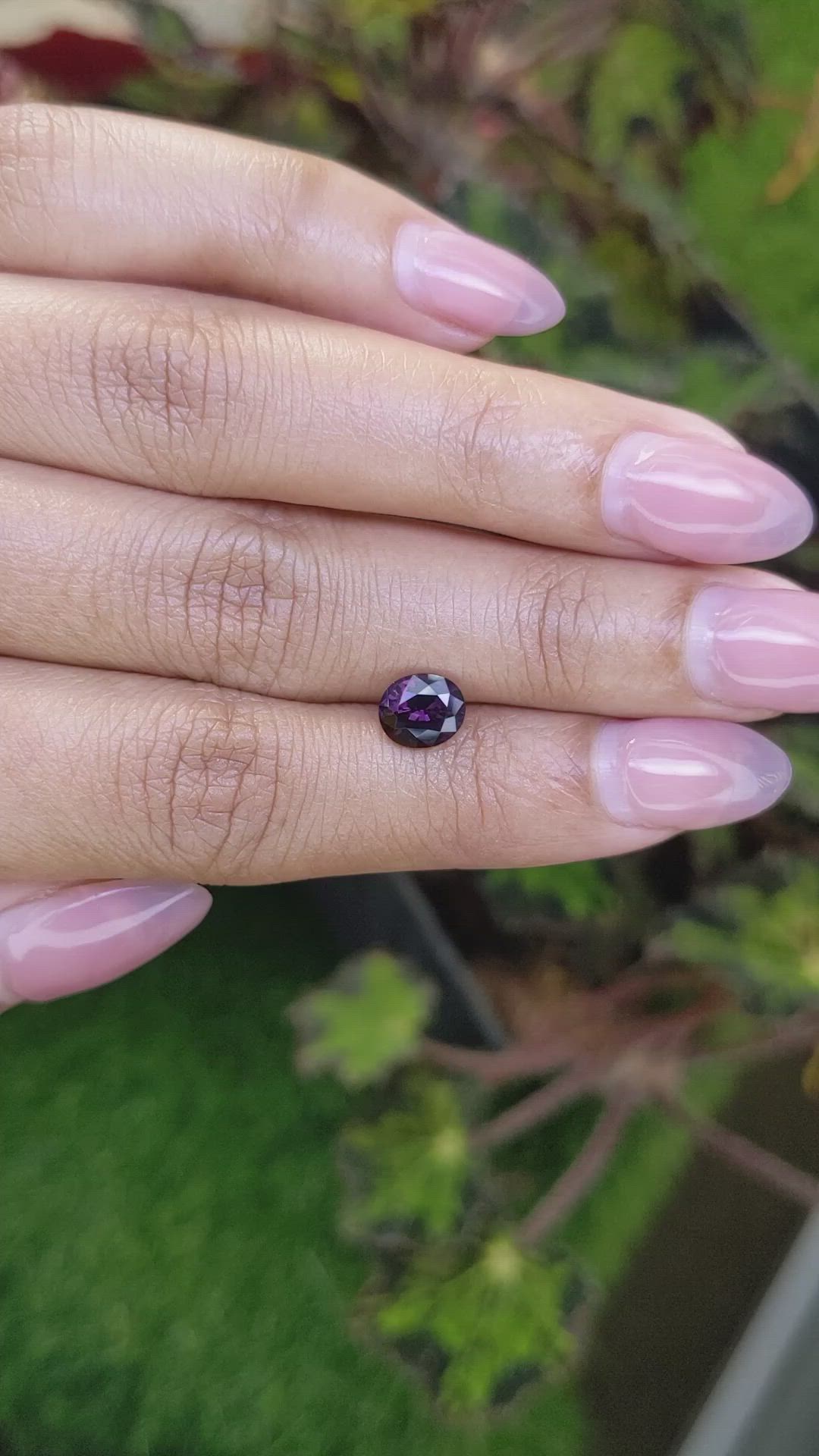1.30 Ct. Pinkish Purple Spinel from Ceylon (Sri Lanka) Size Video
