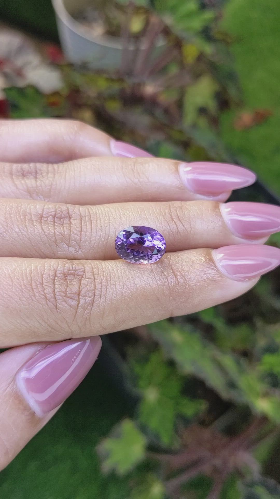 3.30 Ct. Purple Amethyst from Ceylon (Sri Lanka) Size Video