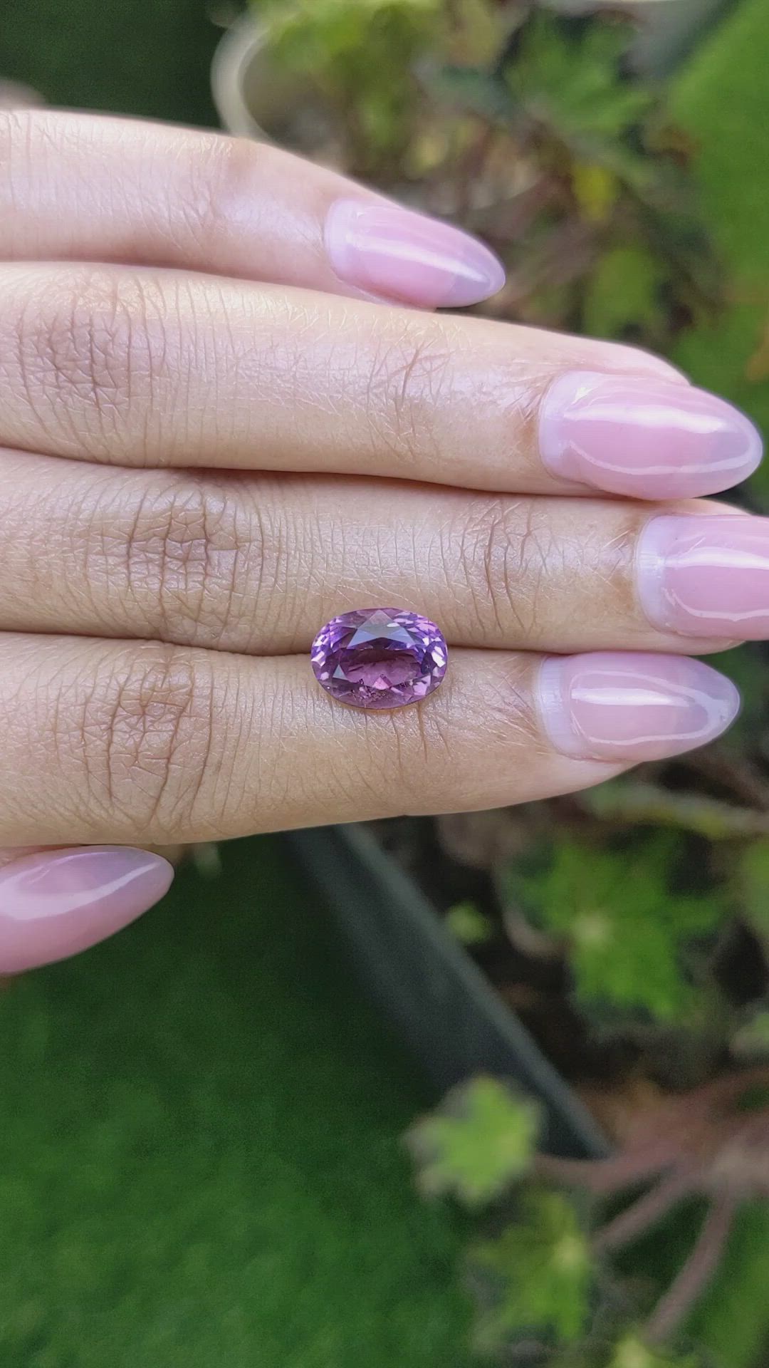 3.30 Ct. Purple Amethyst from Ceylon (Sri Lanka) Size Video