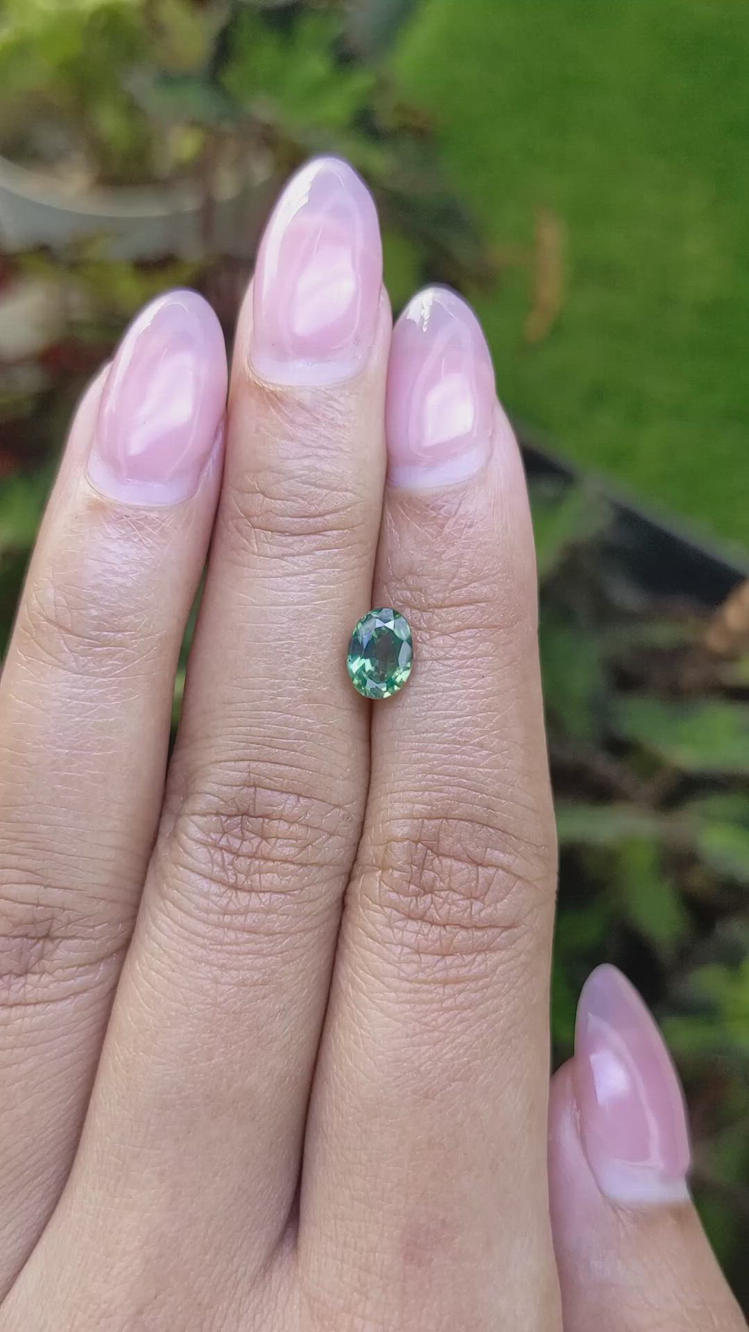 1.52 Ct. Green Zircon from Ceylon (Sri Lanka) Size Video