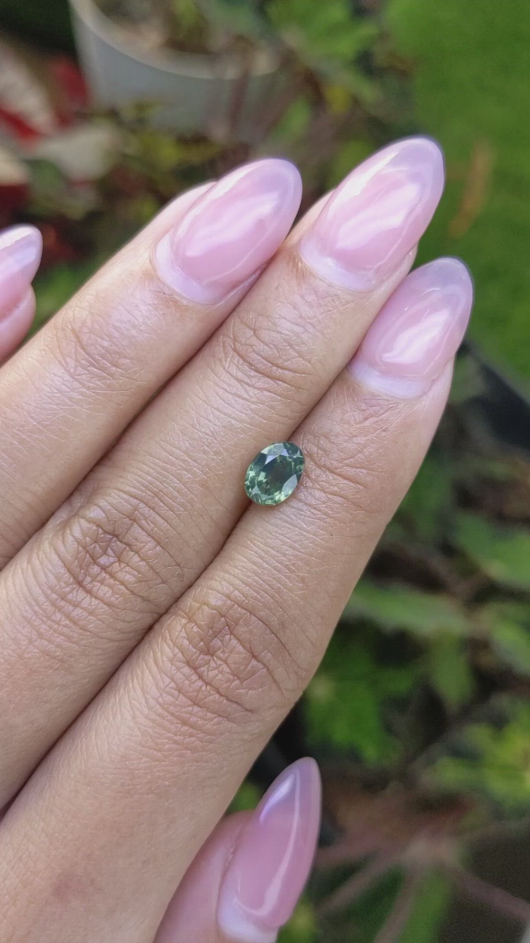 1.52 Ct. Green Zircon from Ceylon (Sri Lanka) Size Video