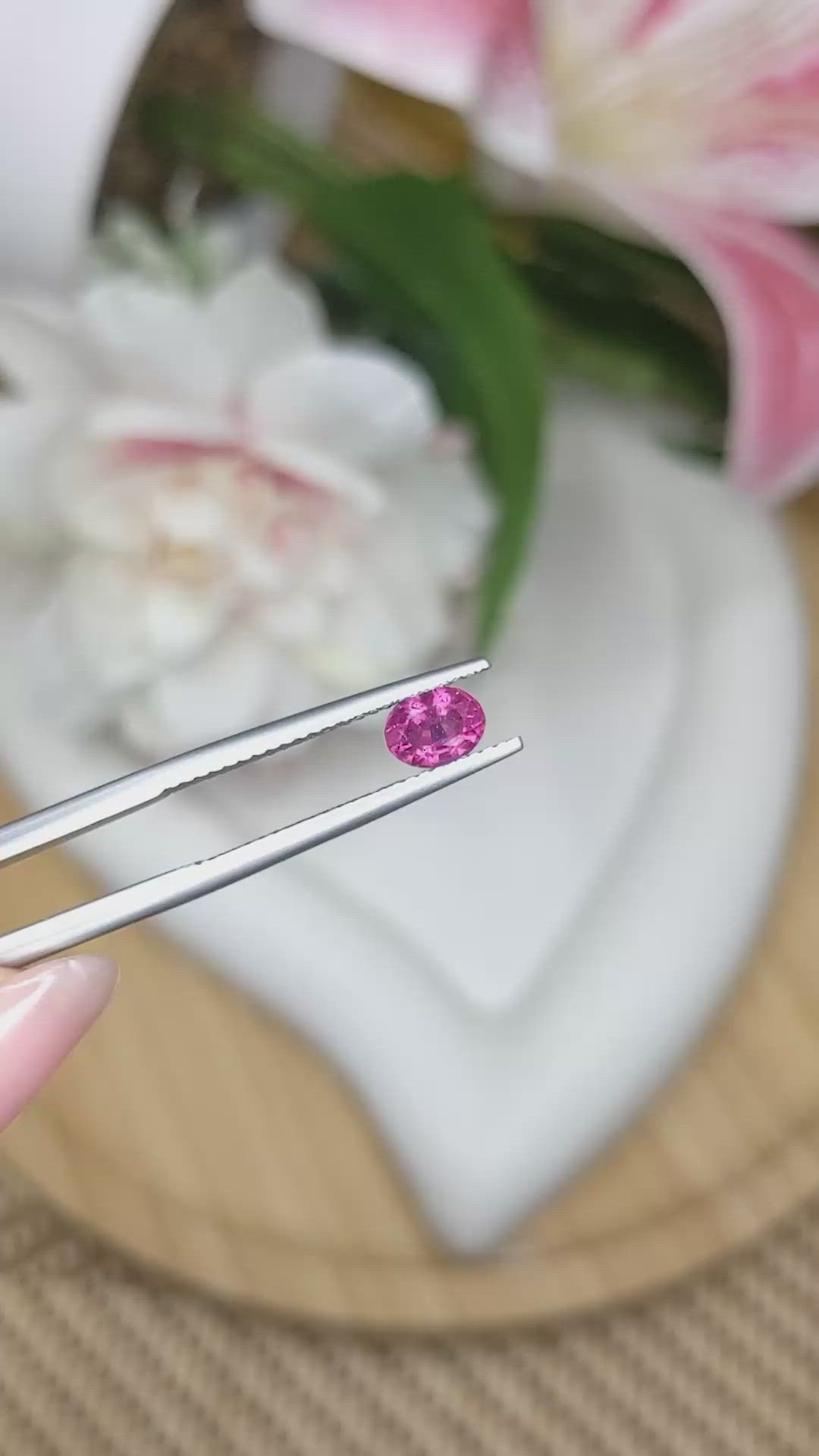 0.72 Ct. Pinkish Purple Garnet from Ceylon (Sri Lanka) Size Video