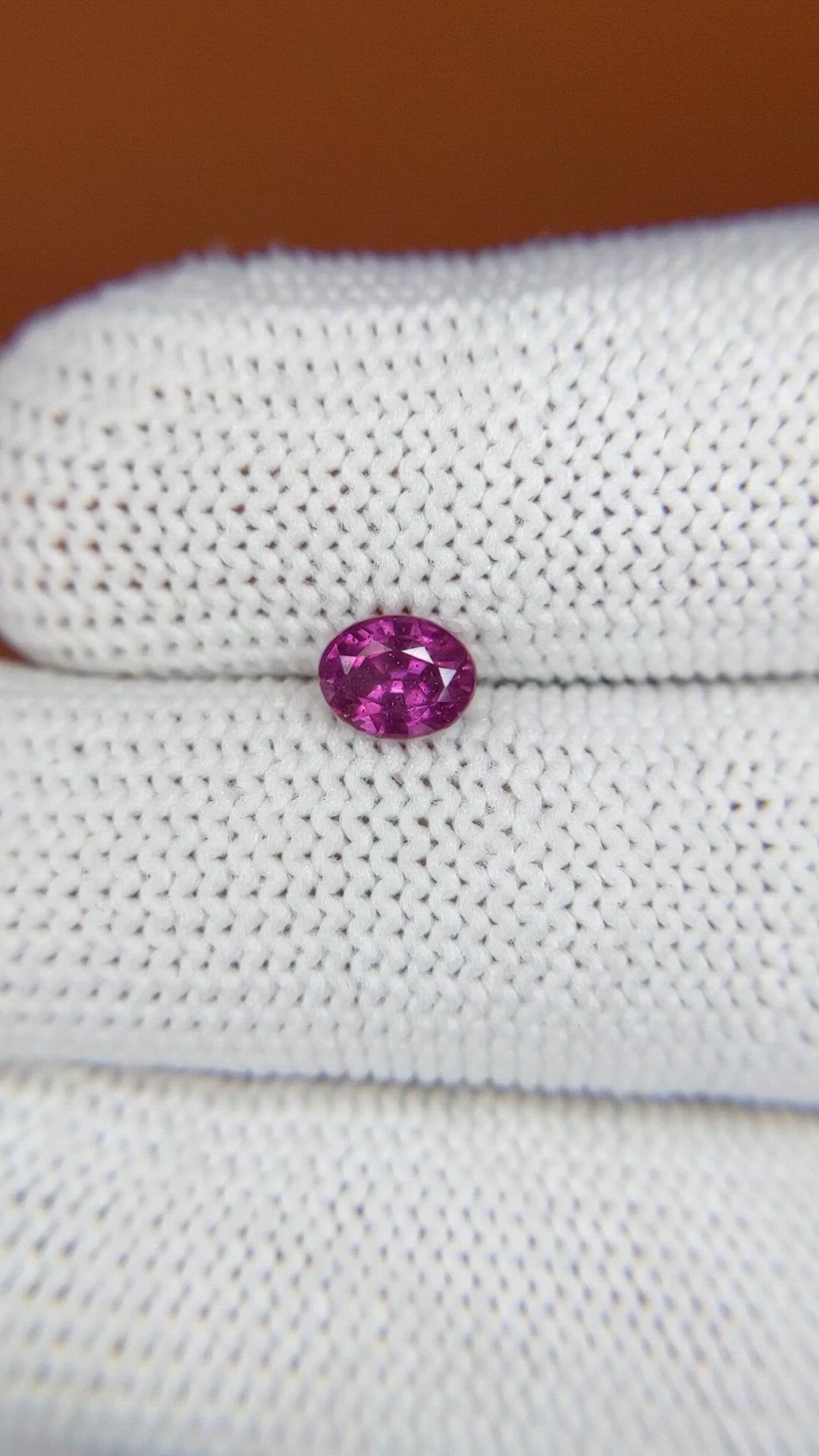 0.72 Ct. Pinkish Purple Garnet from Ceylon (Sri Lanka) Size Video