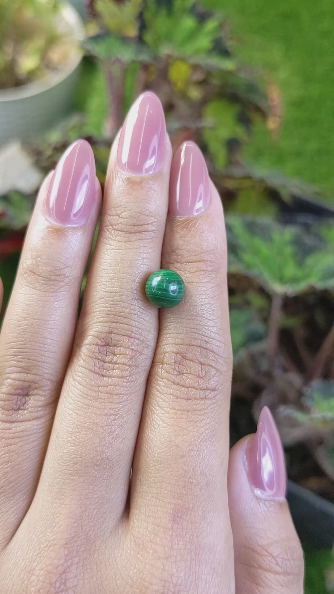 4.74 Ct. Malachite from Australia Size Video