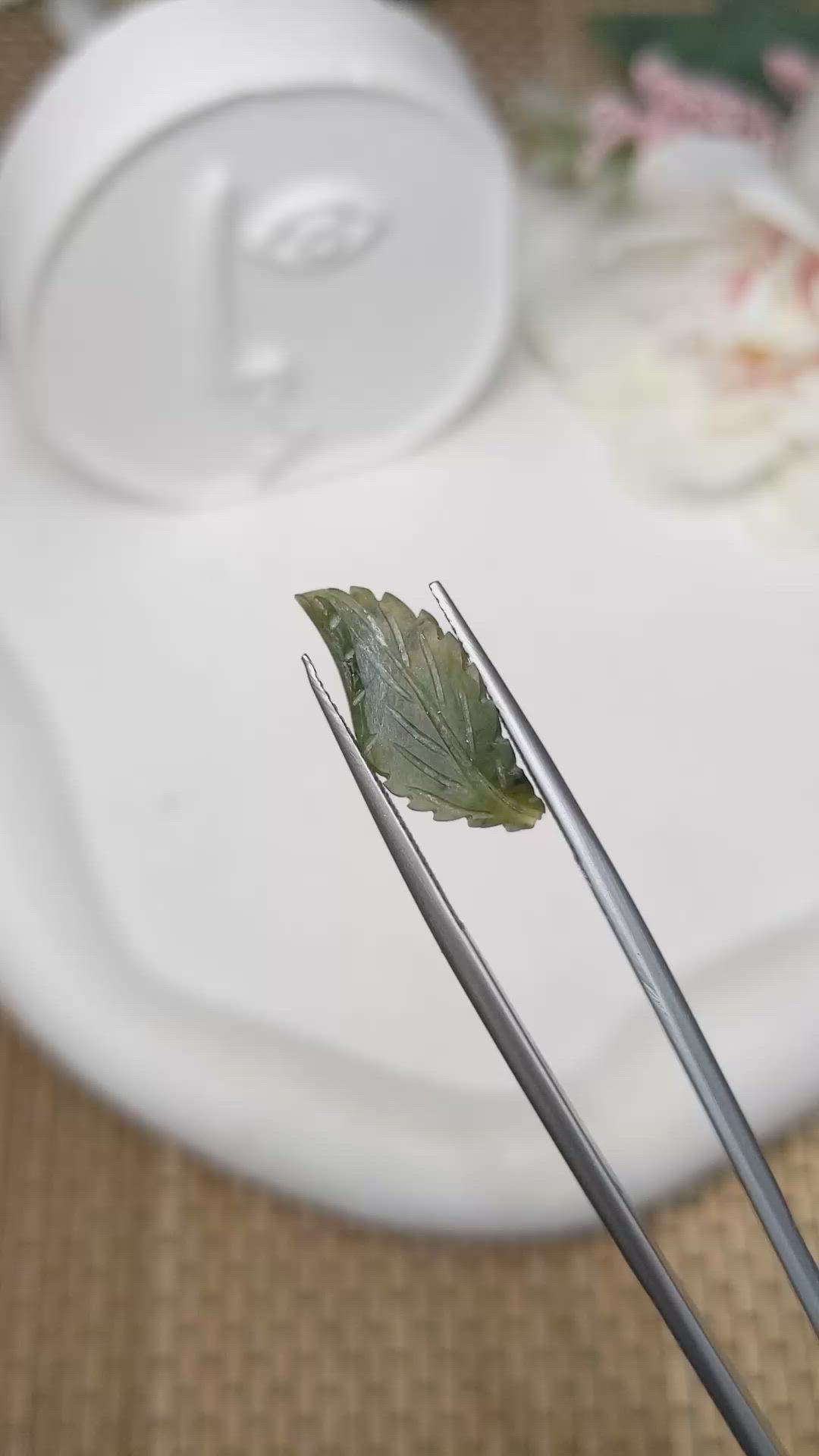 3.45 Ct. Green Jade from Burma (Myanmar) Size Video