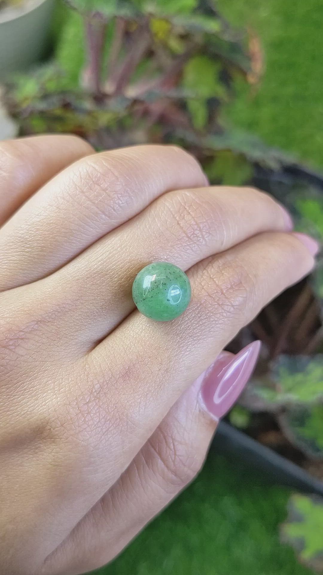 10.21 Ct. Green Jade from Burma (Myanmar) Size Video