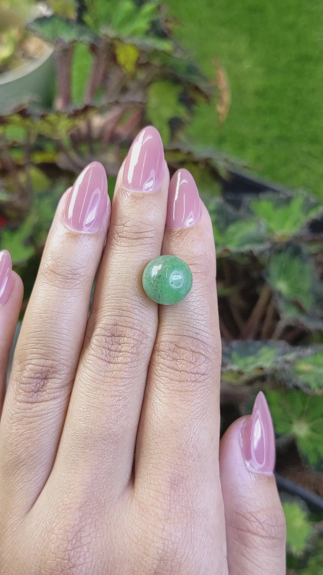 10.21 Ct. Green Jade from Burma (Myanmar) Size Video