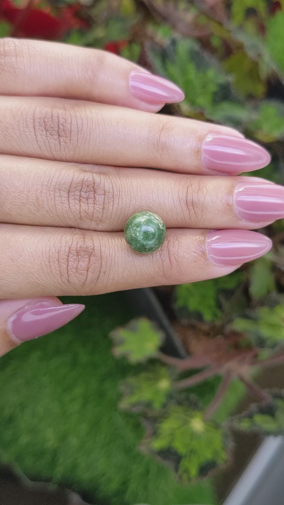 7.64 Ct. Green Jade from Burma (Myanmar) Size Video
