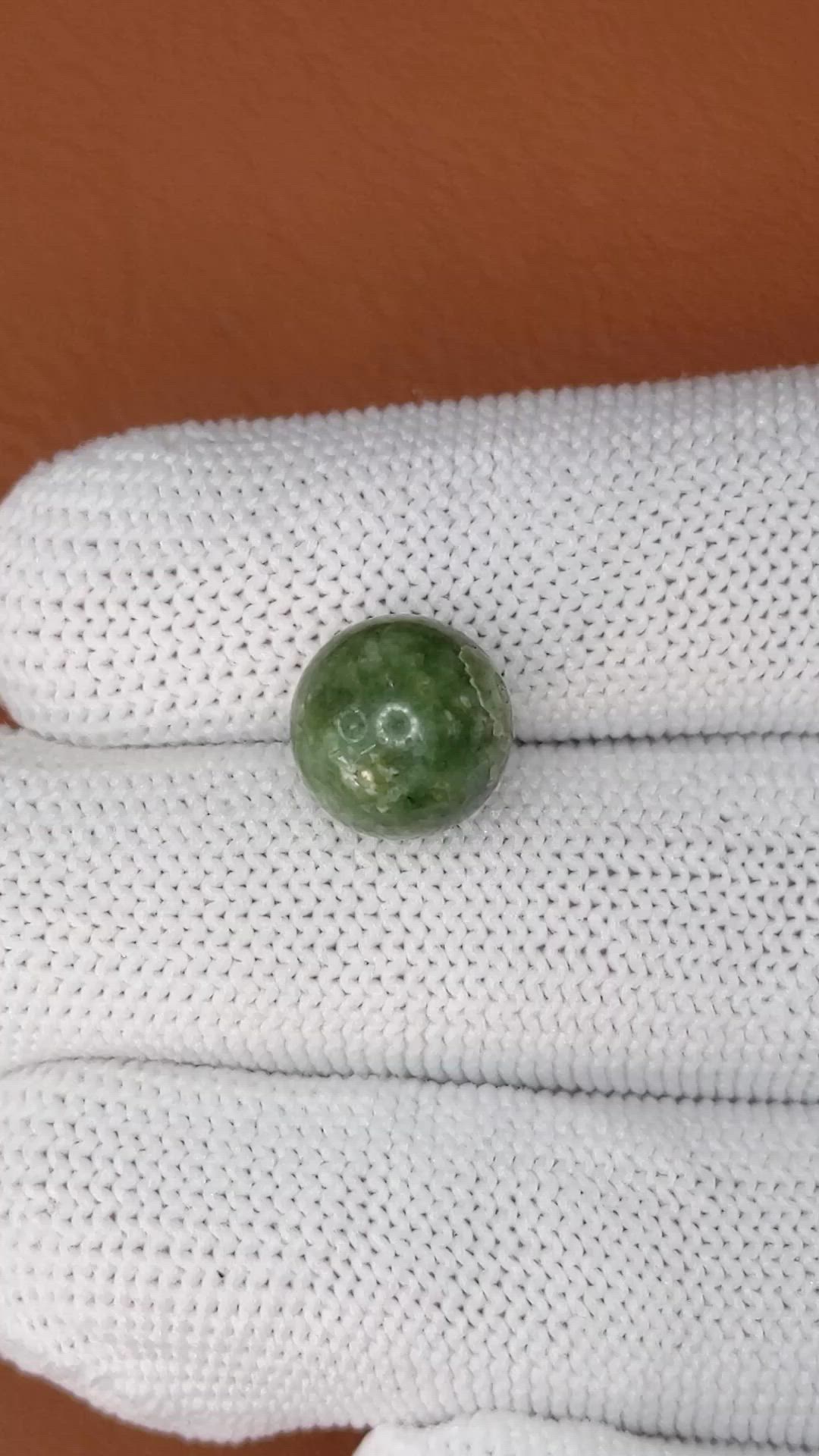 7.64 Ct. Green Jade from Burma (Myanmar) Size Video