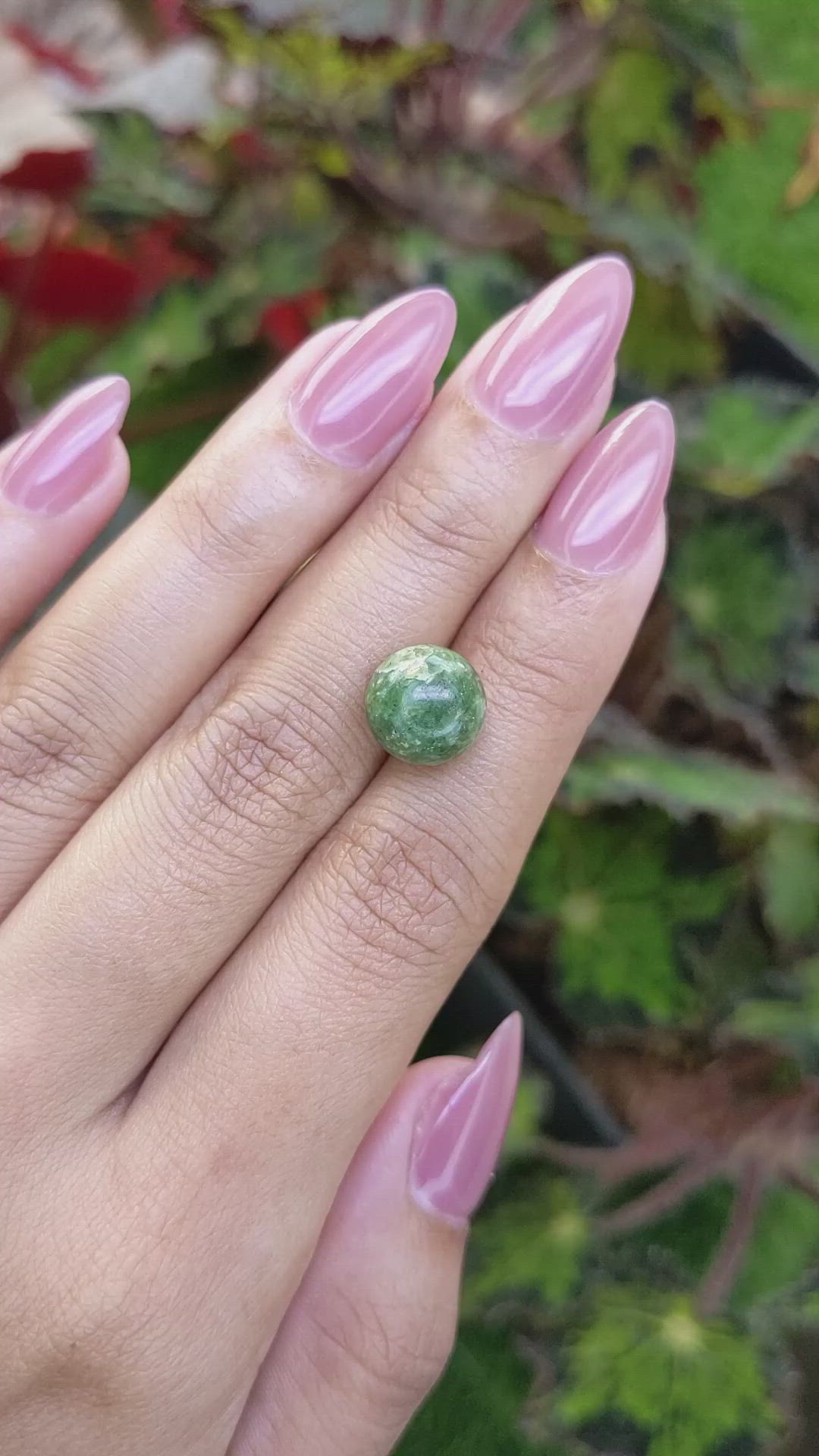 7.64 Ct. Green Jade from Burma (Myanmar) Size Video