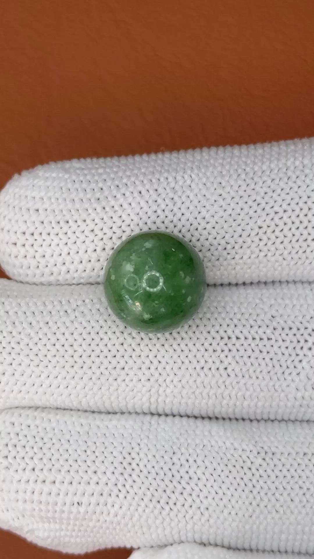 12.43 Ct. Green Jade from Burma (Myanmar) Size Video