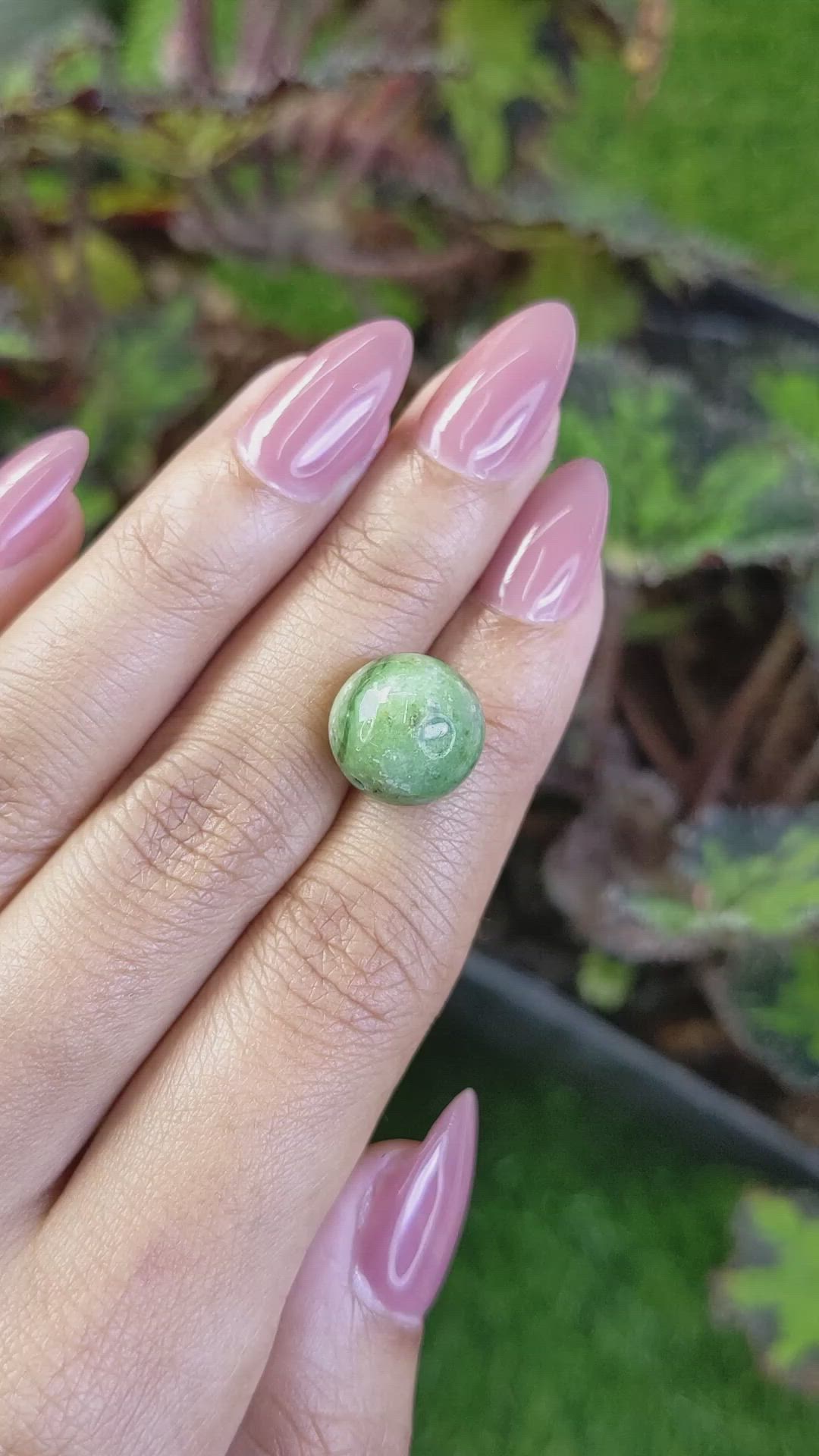 12.96 Ct. Green Jade from Burma (Myanmar) Size Video