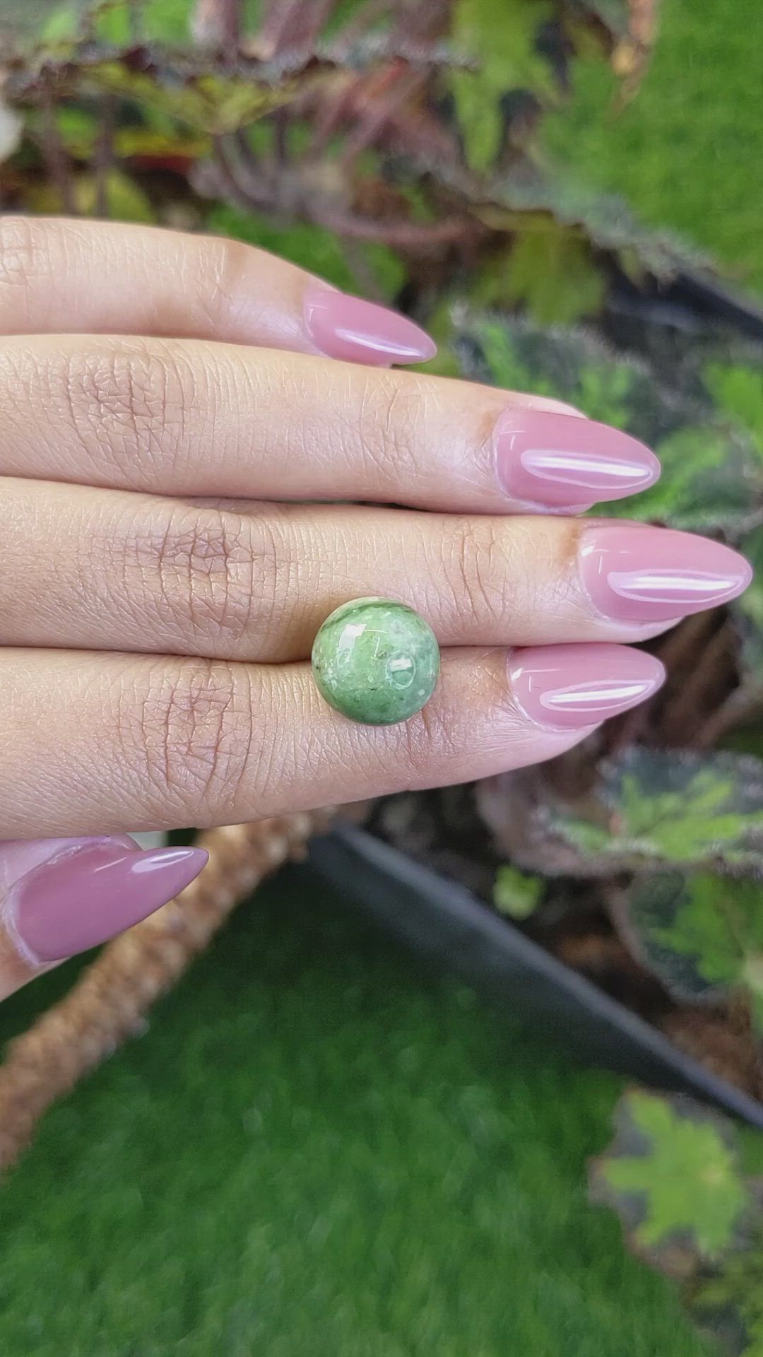 12.96 Ct. Green Jade from Burma (Myanmar) Size Video