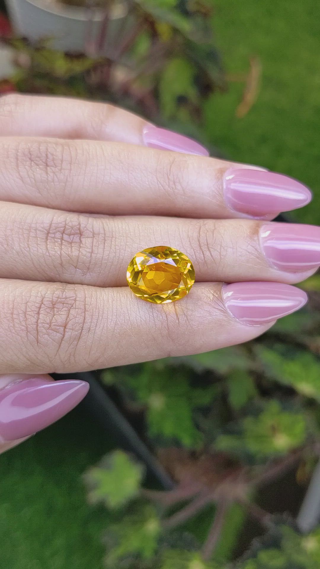 5.13 Ct. Yellow Citrine from Brazil Size Video