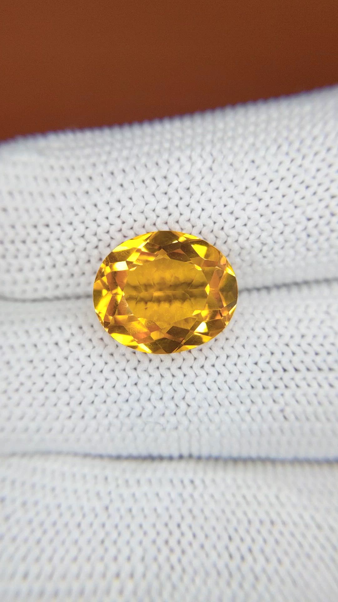 5.13 Ct. Yellow Citrine from Brazil Size Video