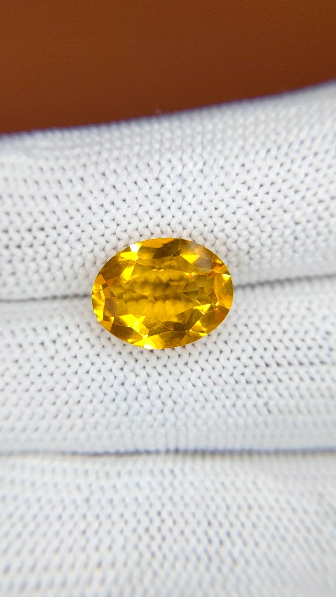 4.38 Ct. Yellow Citrine from Brazil Size Video