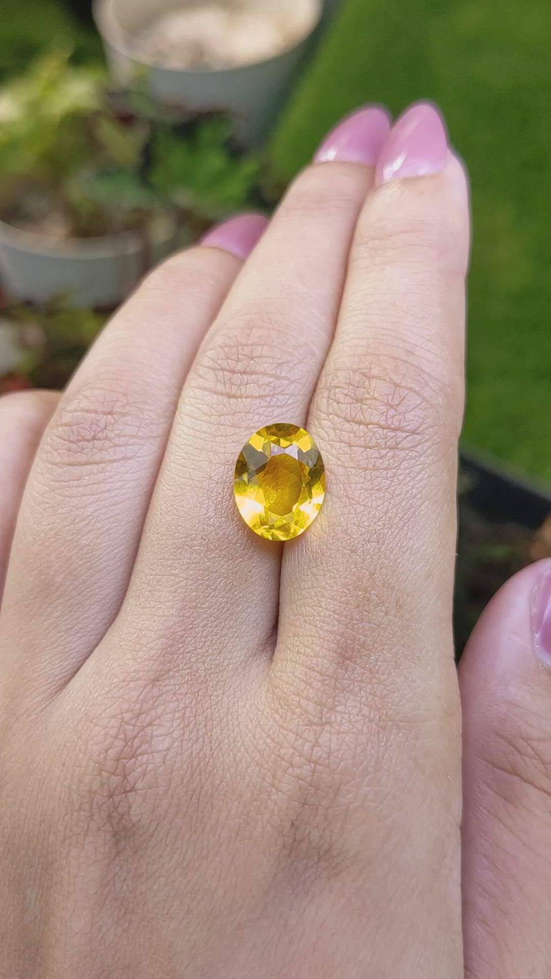 4.38 Ct. Yellow Citrine from Brazil Size Video