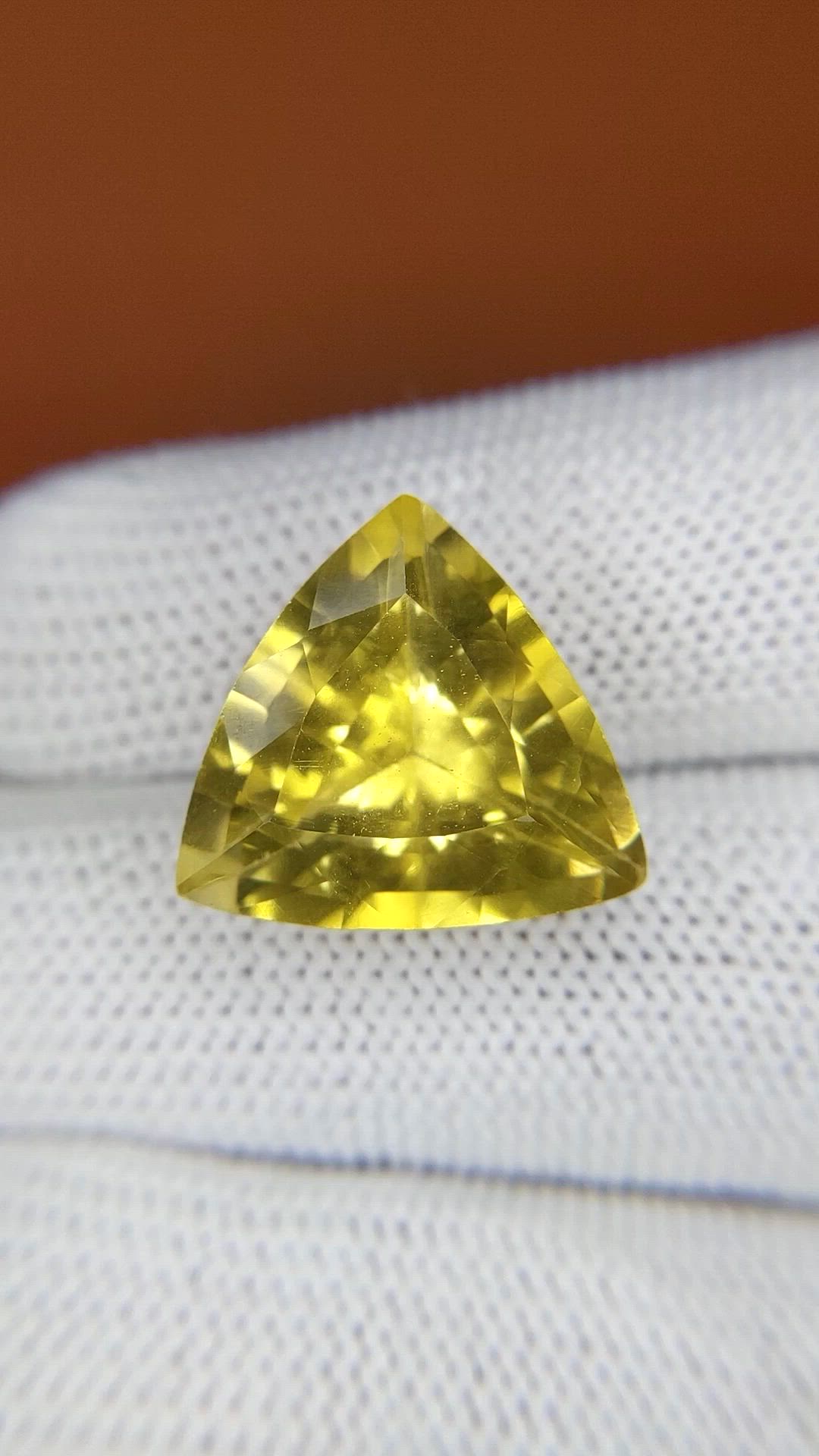 12.30 Ct. Yellow Citrine from Brazil Size Video