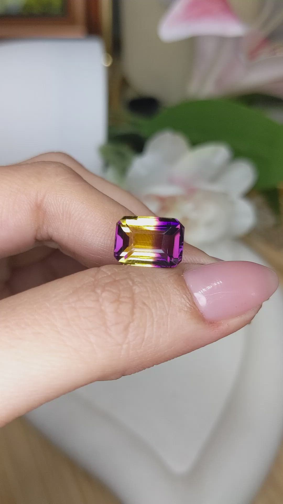 5.84 Ct. Bi Color Ametrine from Brazil Size Video