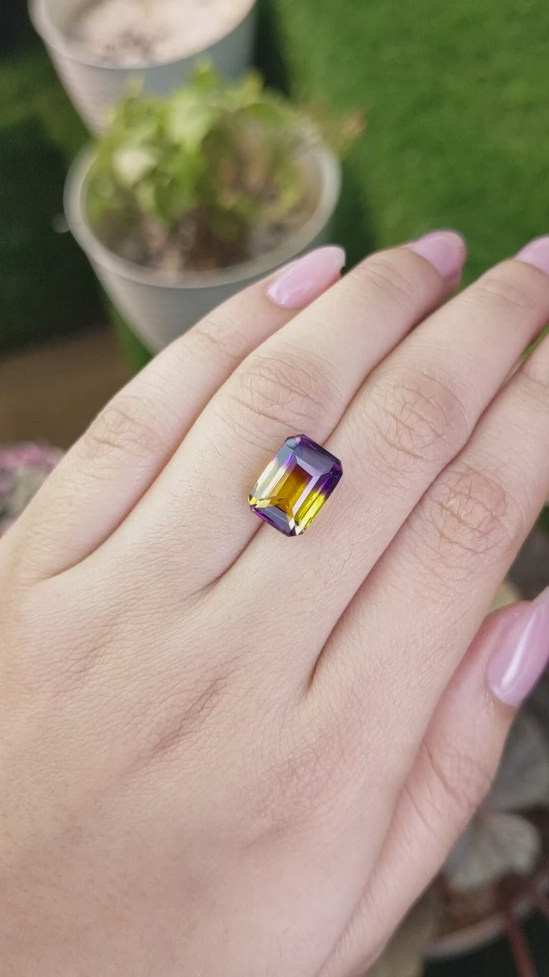 5.84 Ct. Bi Color Ametrine from Brazil Size Video