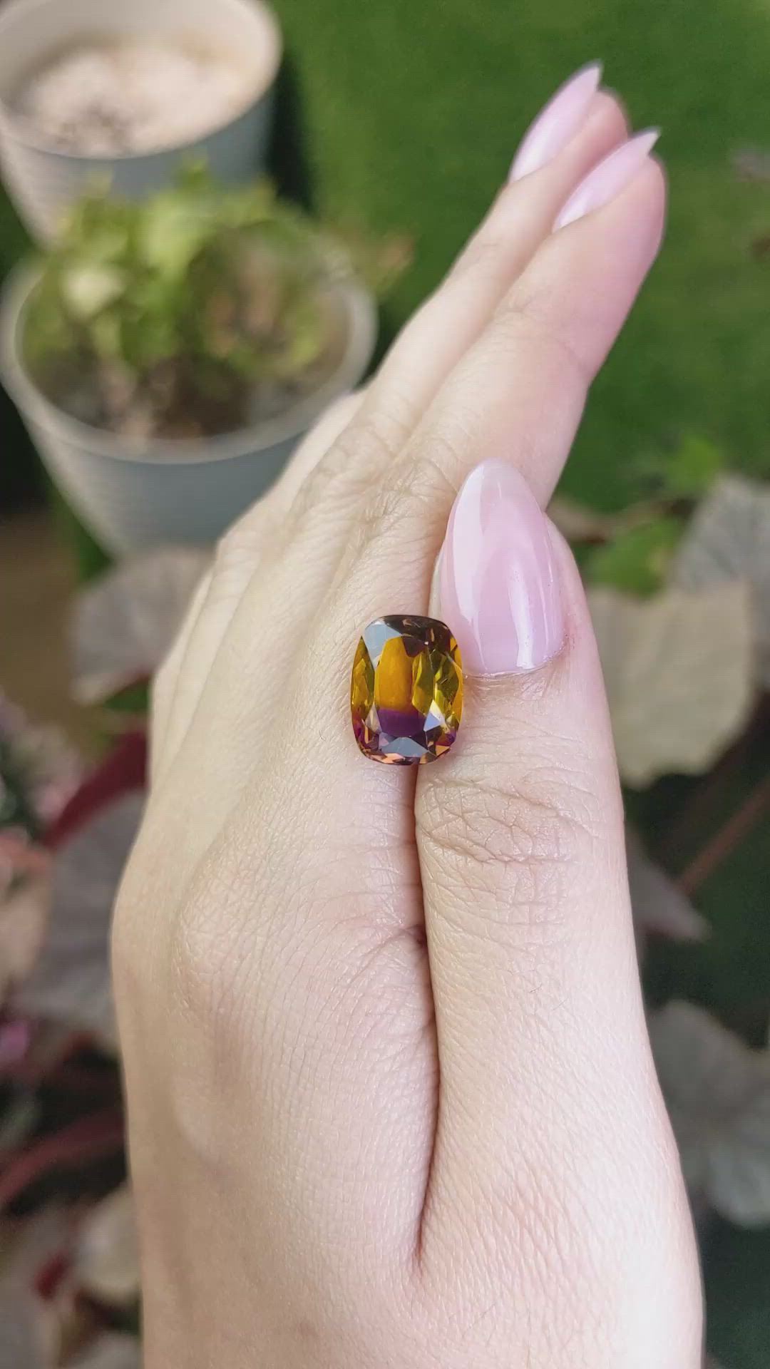 5.57 Ct. Bi Color Ametrine from Brazil Size Video