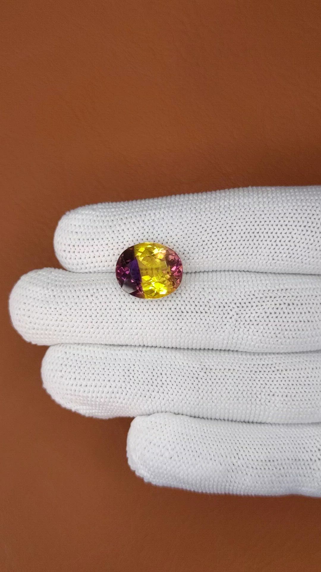 7.79 Ct. Bi Color Ametrine from Brazil Size Video