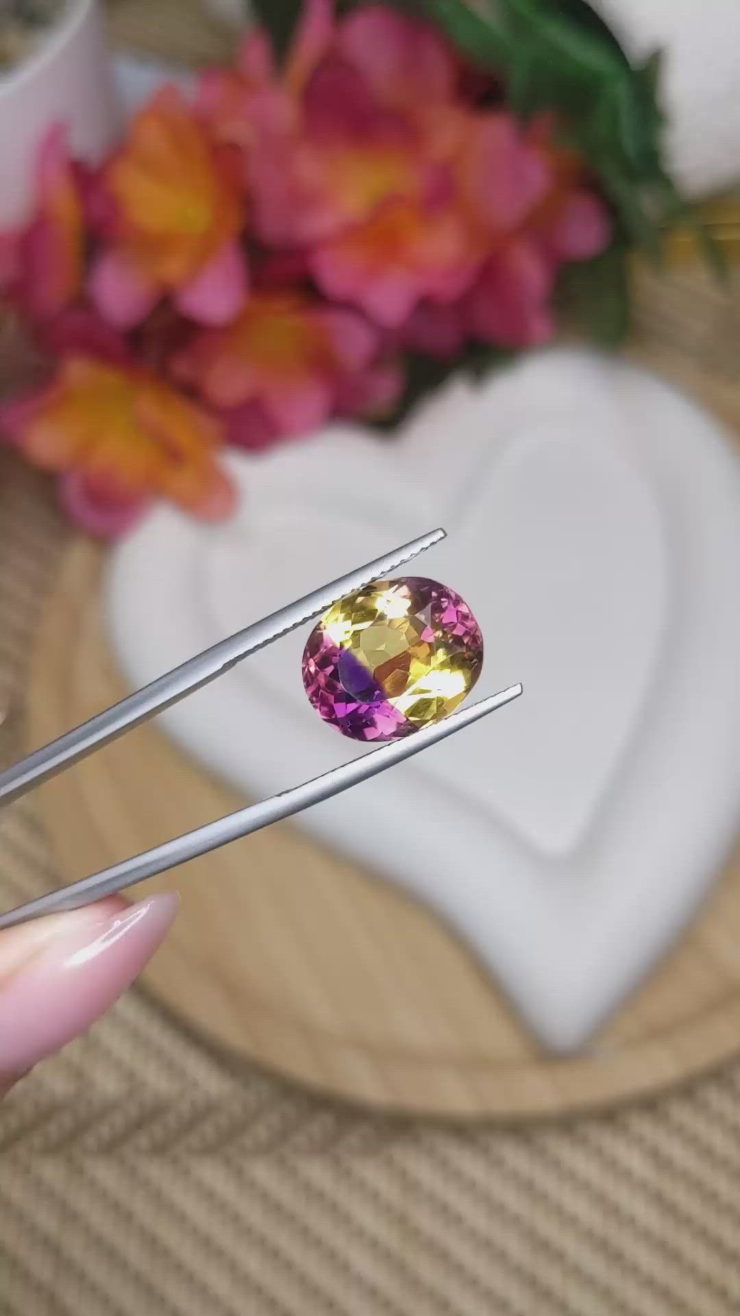 7.79 Ct. Bi Color Ametrine from Brazil Size Video