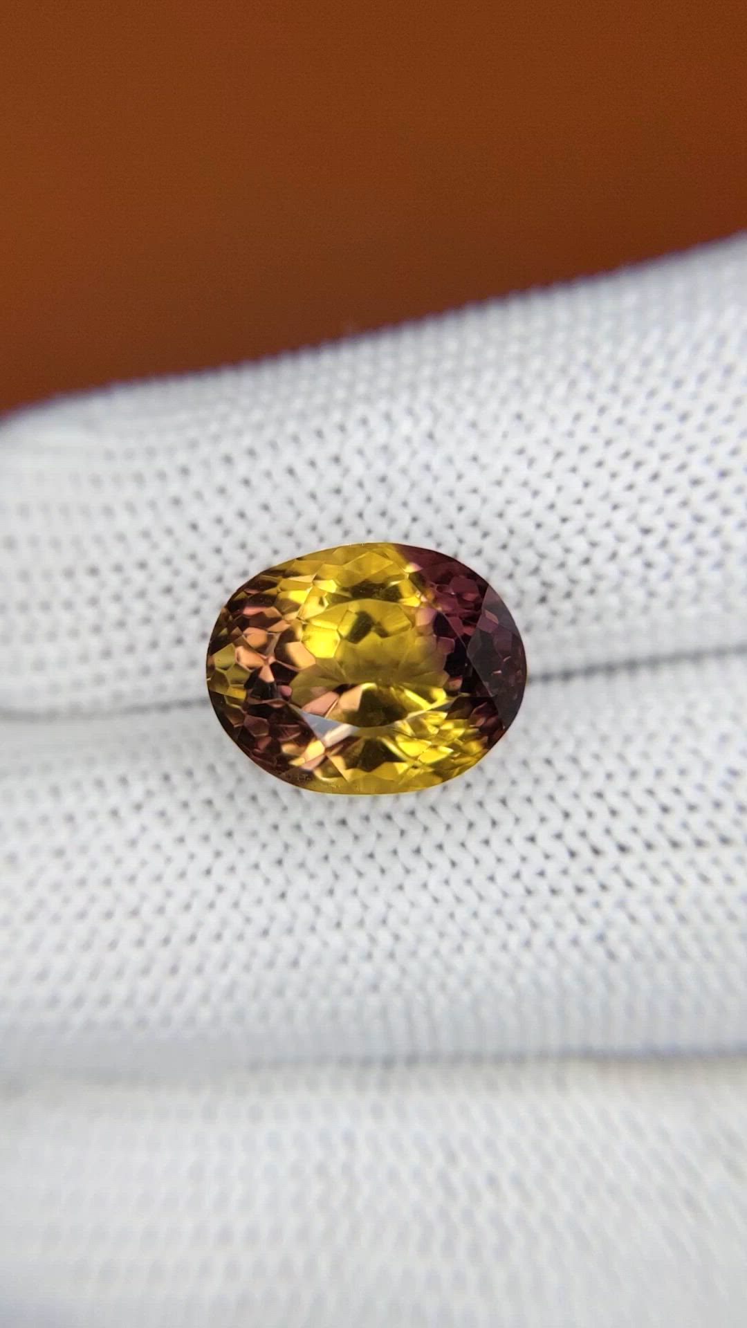 7.45 Ct. Bi Color Ametrine from Brazil Size Video