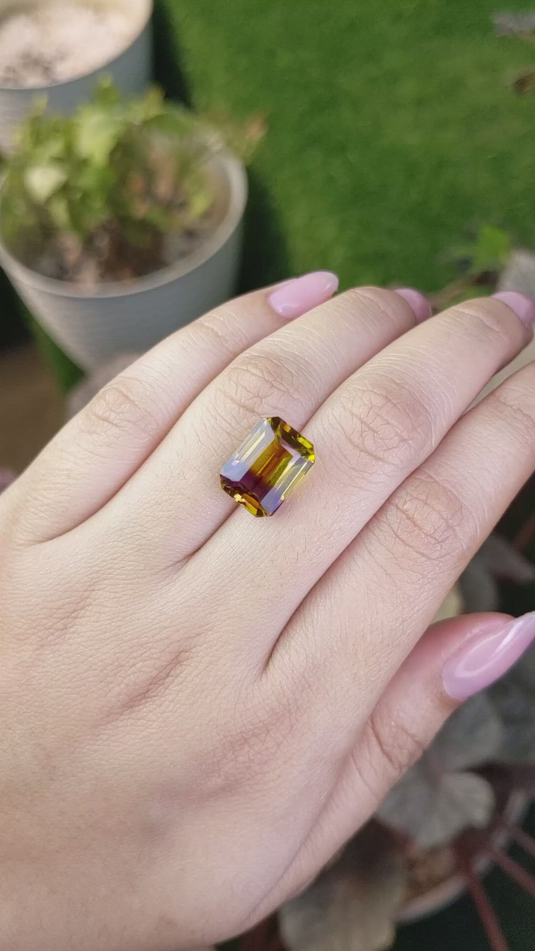 7.12 Ct. Bi Color Ametrine from Brazil Size Video