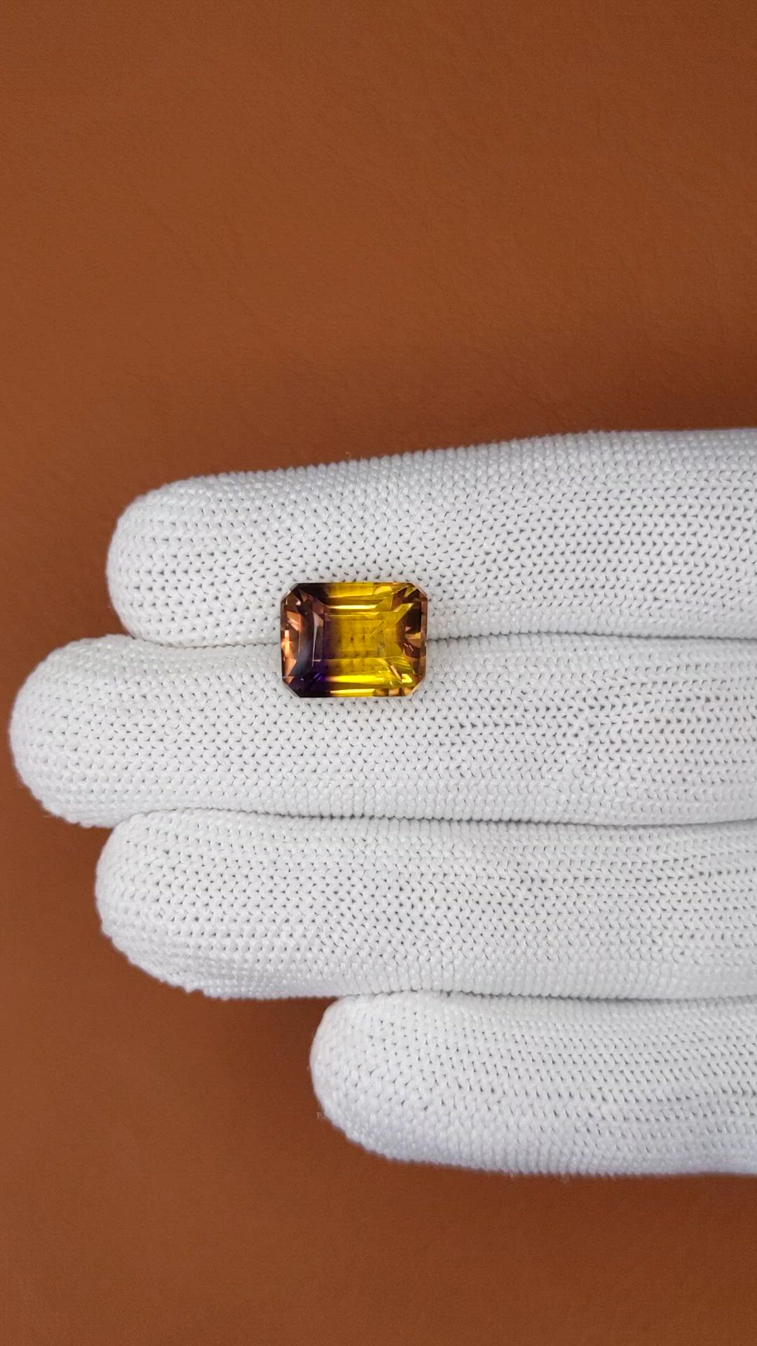 7.38 Ct. Bi Color Ametrine from Brazil Size Video