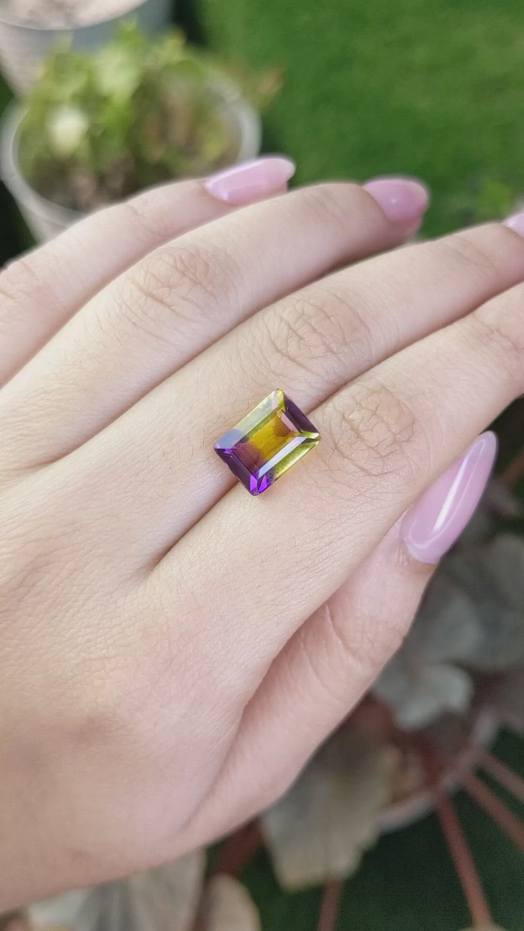 4.89 Ct. Bi Color Ametrine from Brazil Size Video