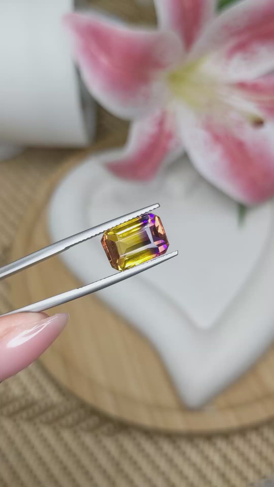 5.03 Ct. Bi Color Ametrine from Brazil Size Video