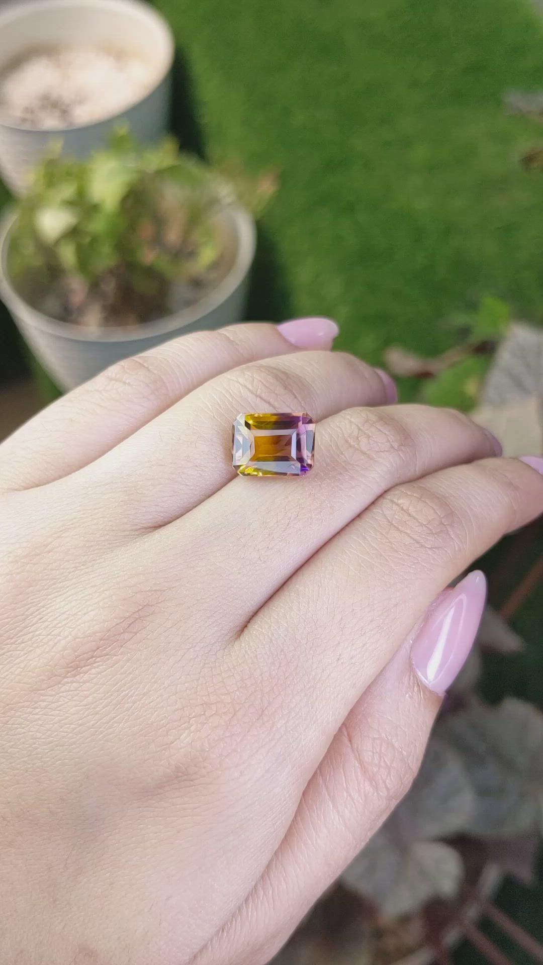 5.97 Ct. Bi Color Ametrine from Brazil Size Video
