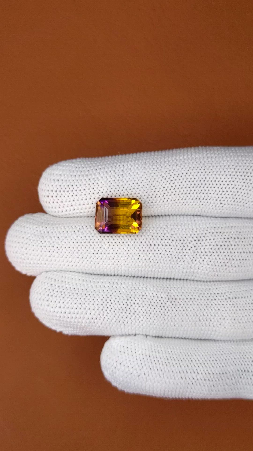5.97 Ct. Bi Color Ametrine from Brazil Size Video