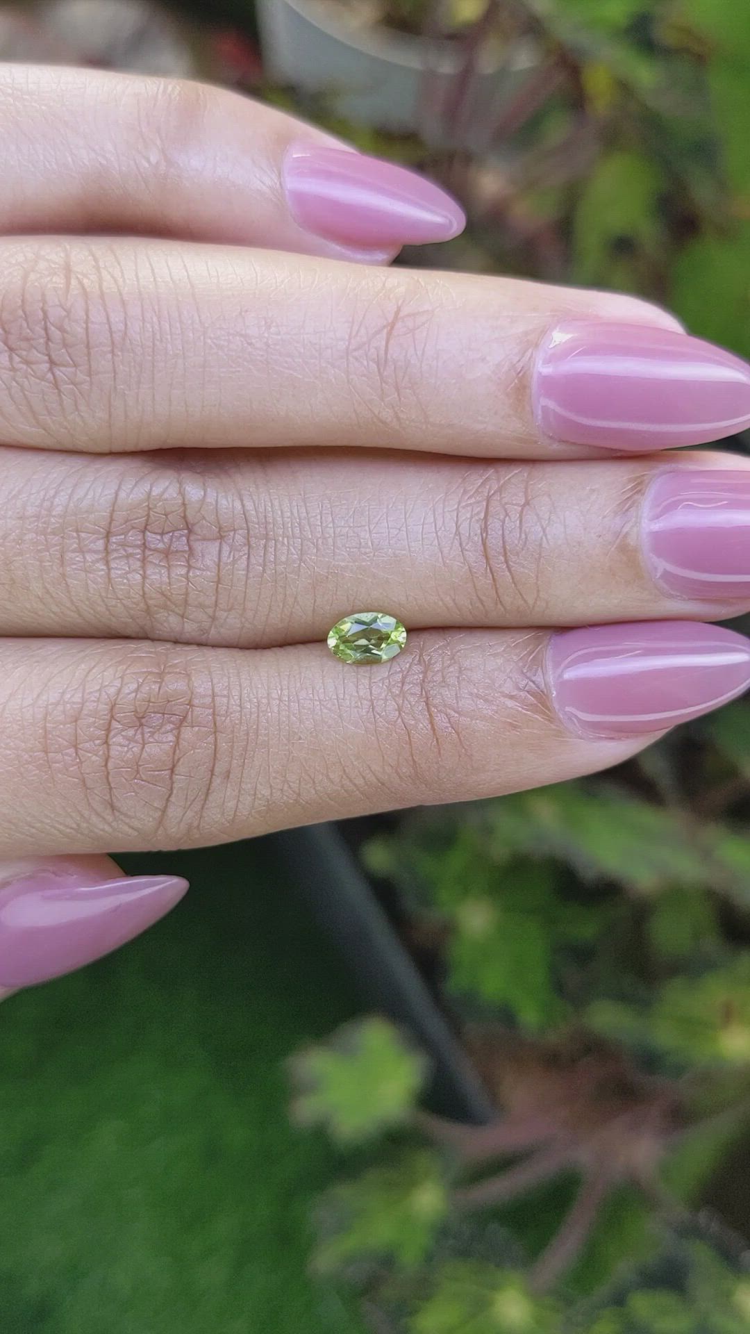 0.45 Ct. Yellowish Green Peridot from Ceylon (Sri Lanka) Size Video
