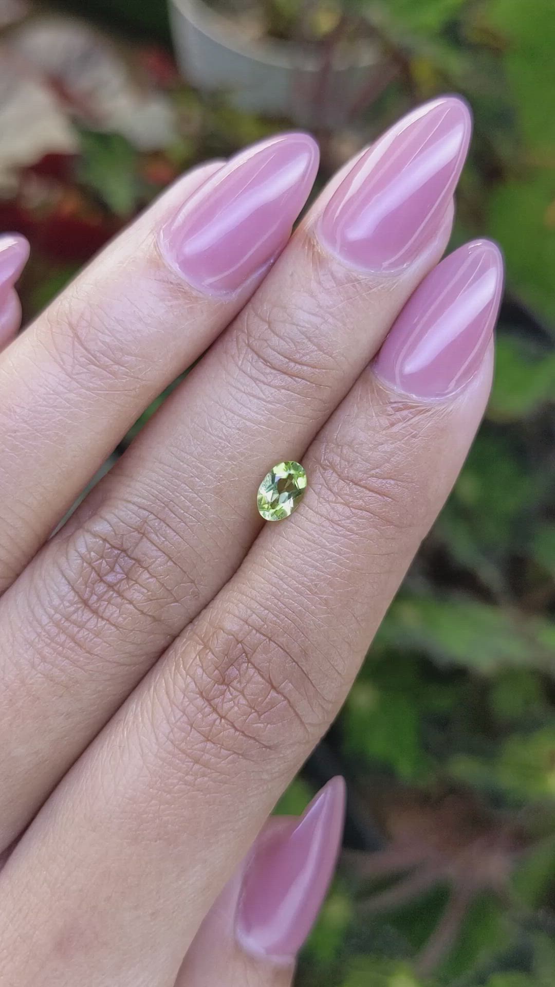 0.45 Ct. Yellowish Green Peridot from Ceylon (Sri Lanka) Size Video