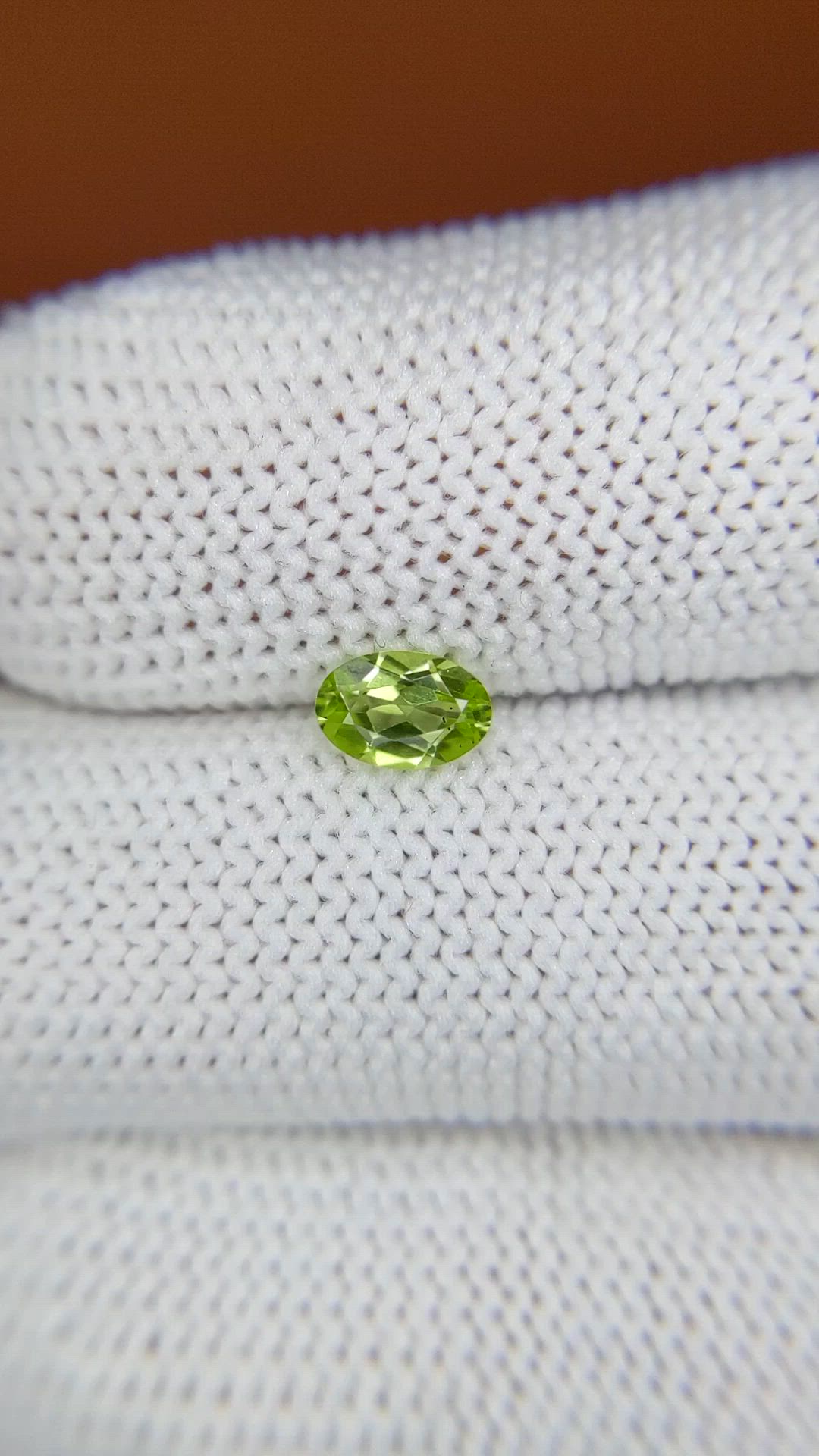 0.45 Ct. Yellowish Green Peridot from Ceylon (Sri Lanka) Size Video