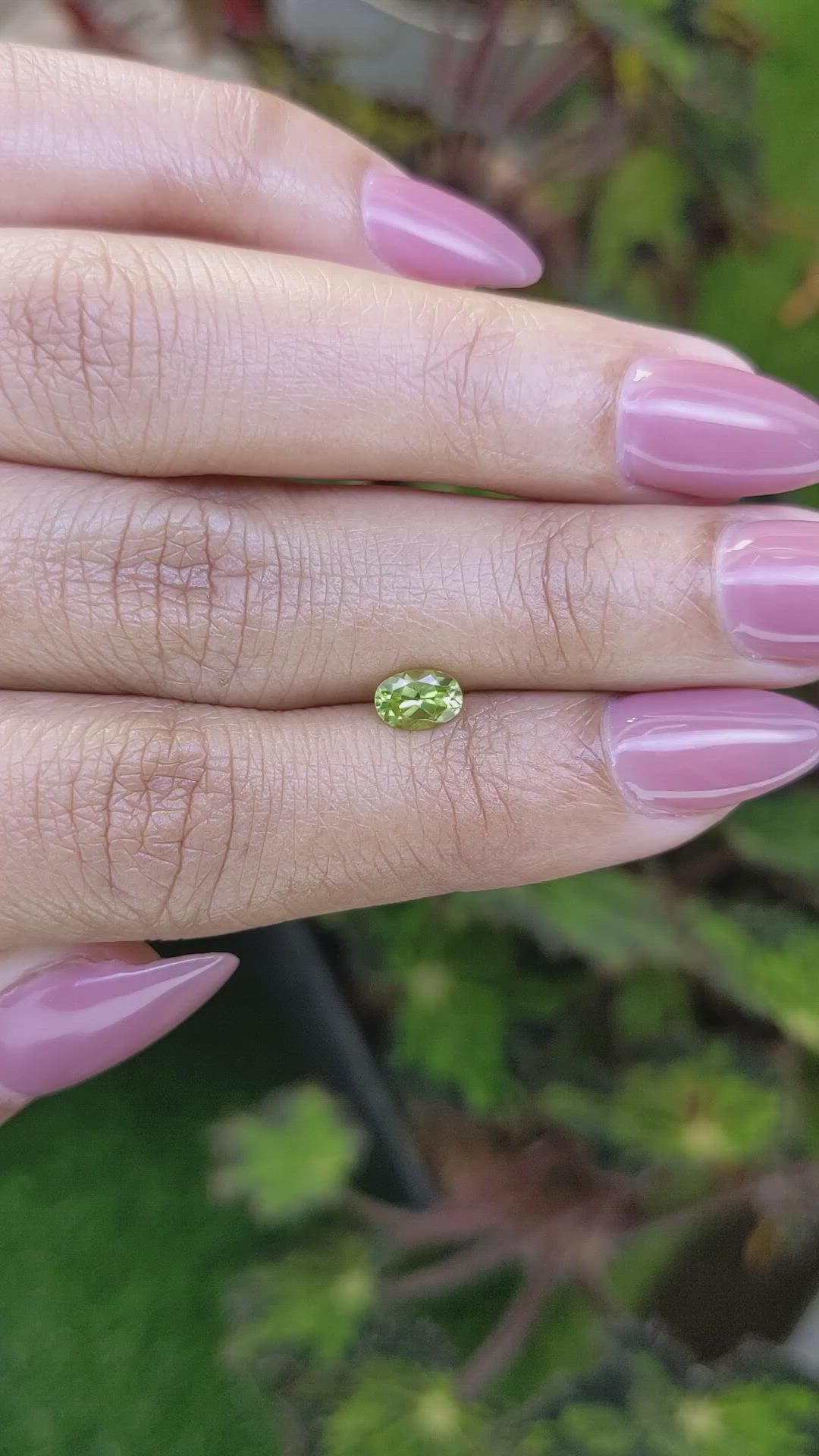 0.52 Ct. Yellowish Green Peridot from Ceylon (Sri Lanka) Size Video