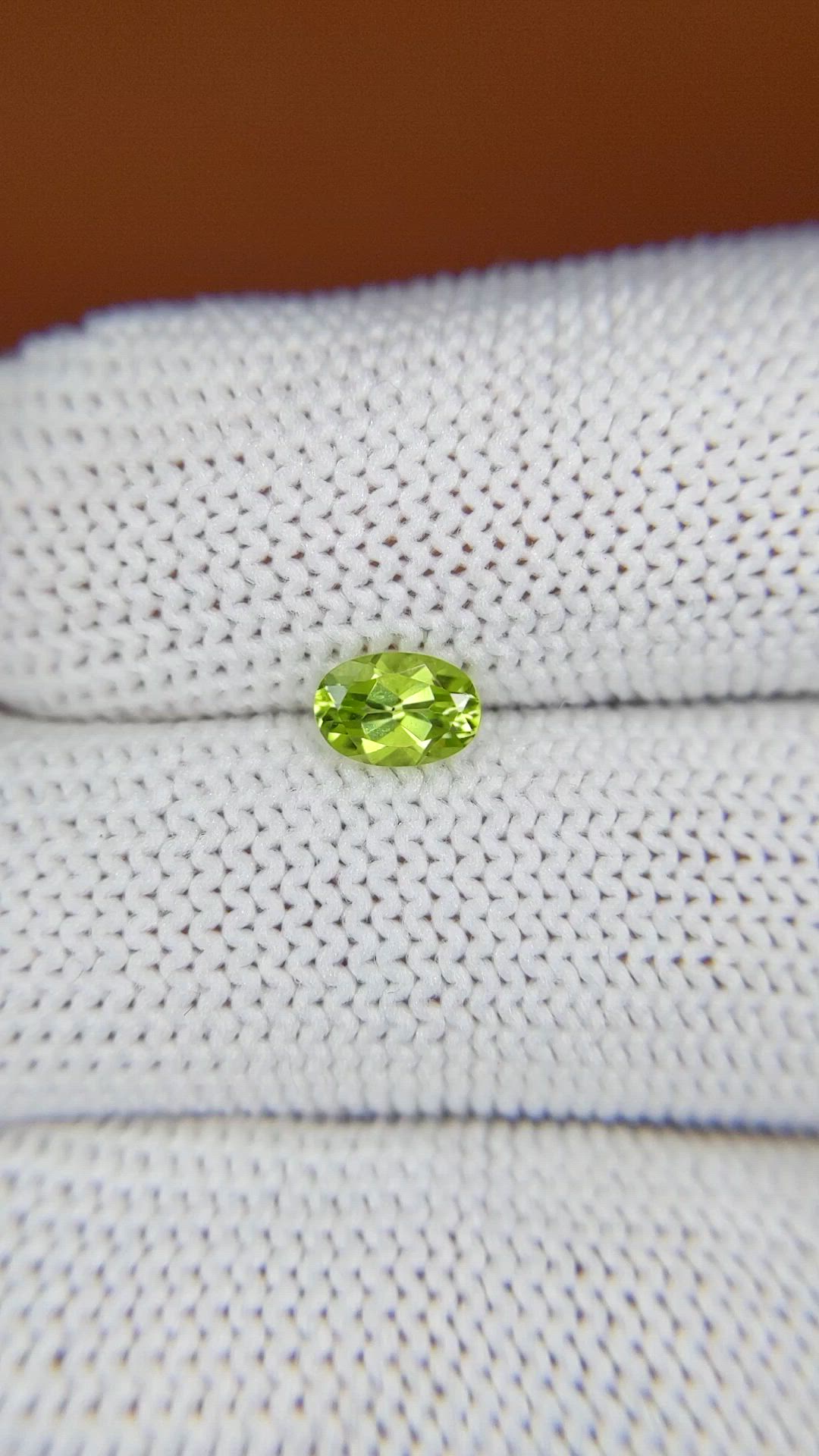0.52 Ct. Yellowish Green Peridot from Ceylon (Sri Lanka) Size Video